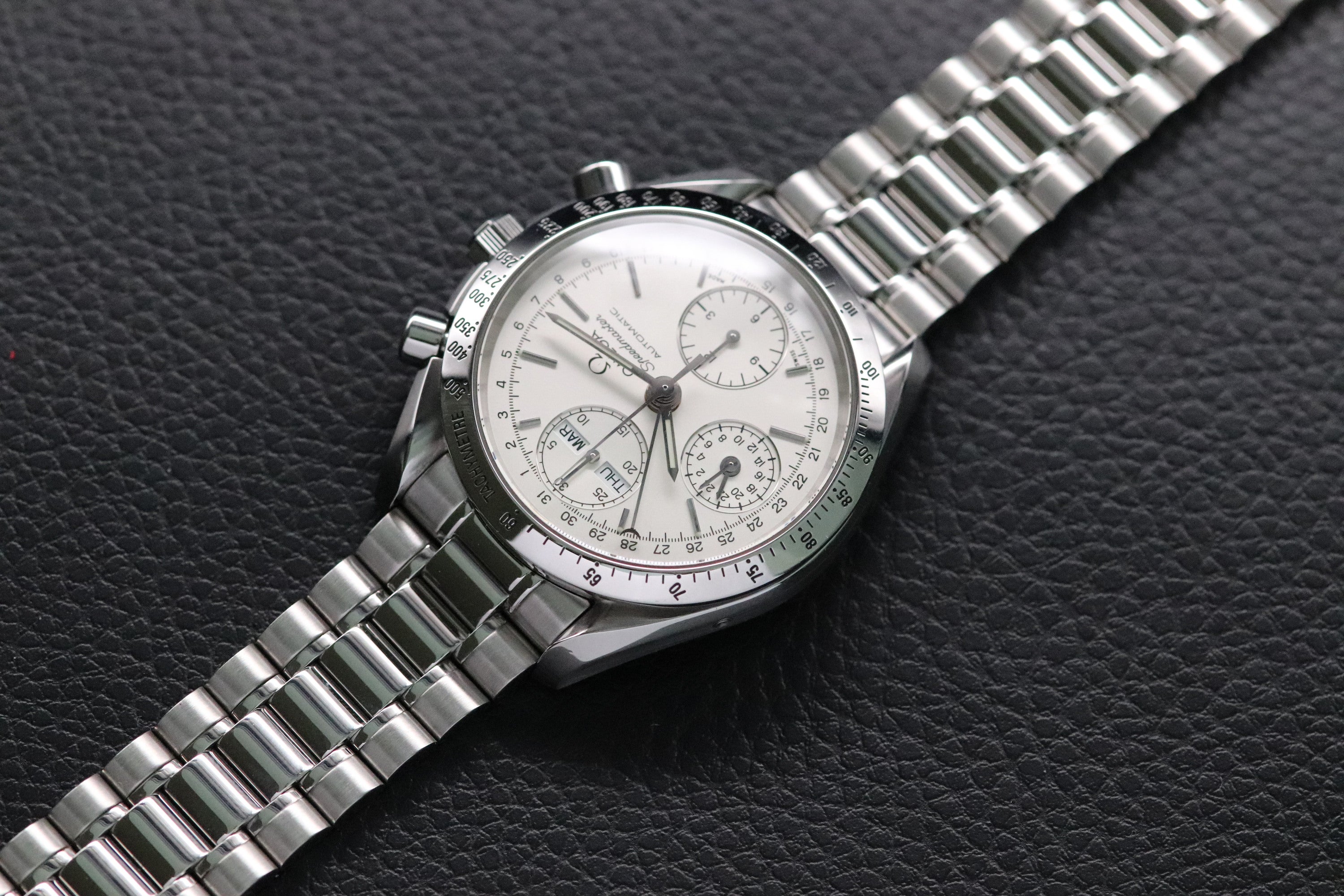 Omega Speedmaster Day Date 3521.30 Silver Dial 1998 Papers