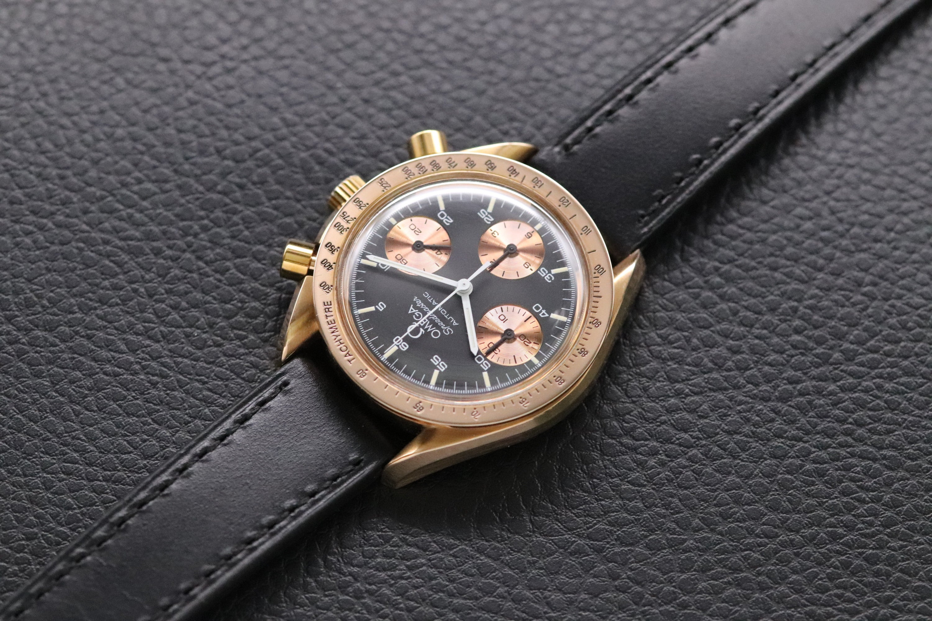 Omega Speedmaster Reduced 175.0033 Gold Fullset 1991 Box+Papers