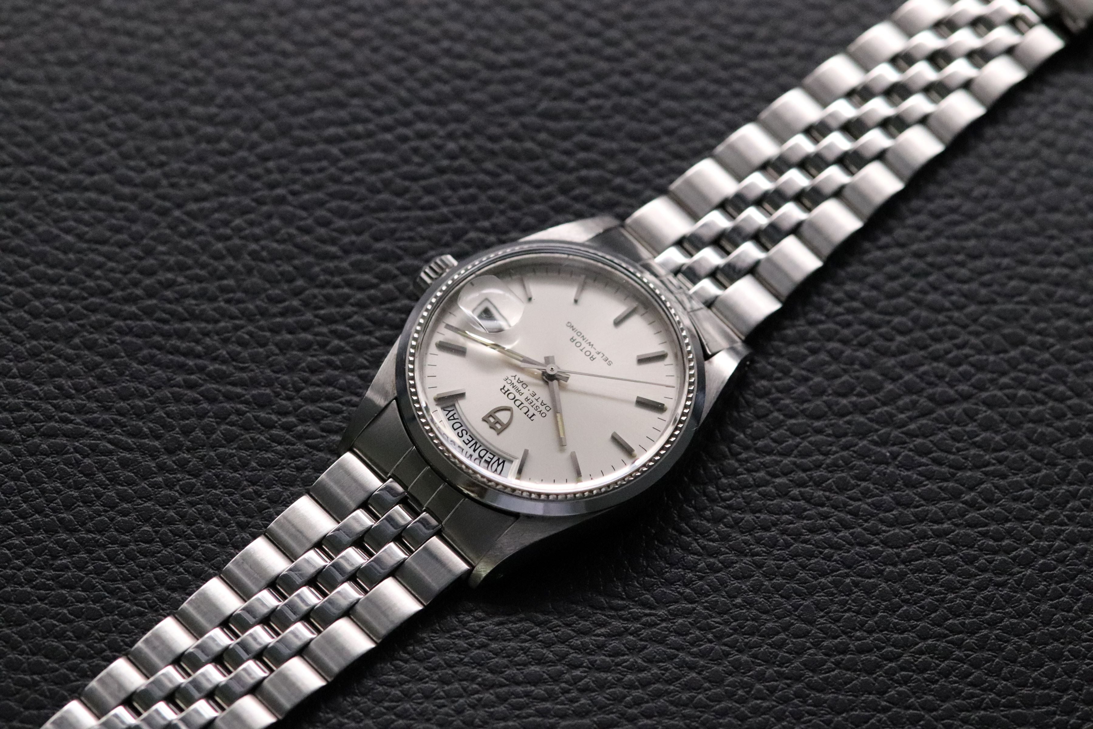 Tudor Prince Date-Day 94710 Silver Fullset 1985 Box+Paper