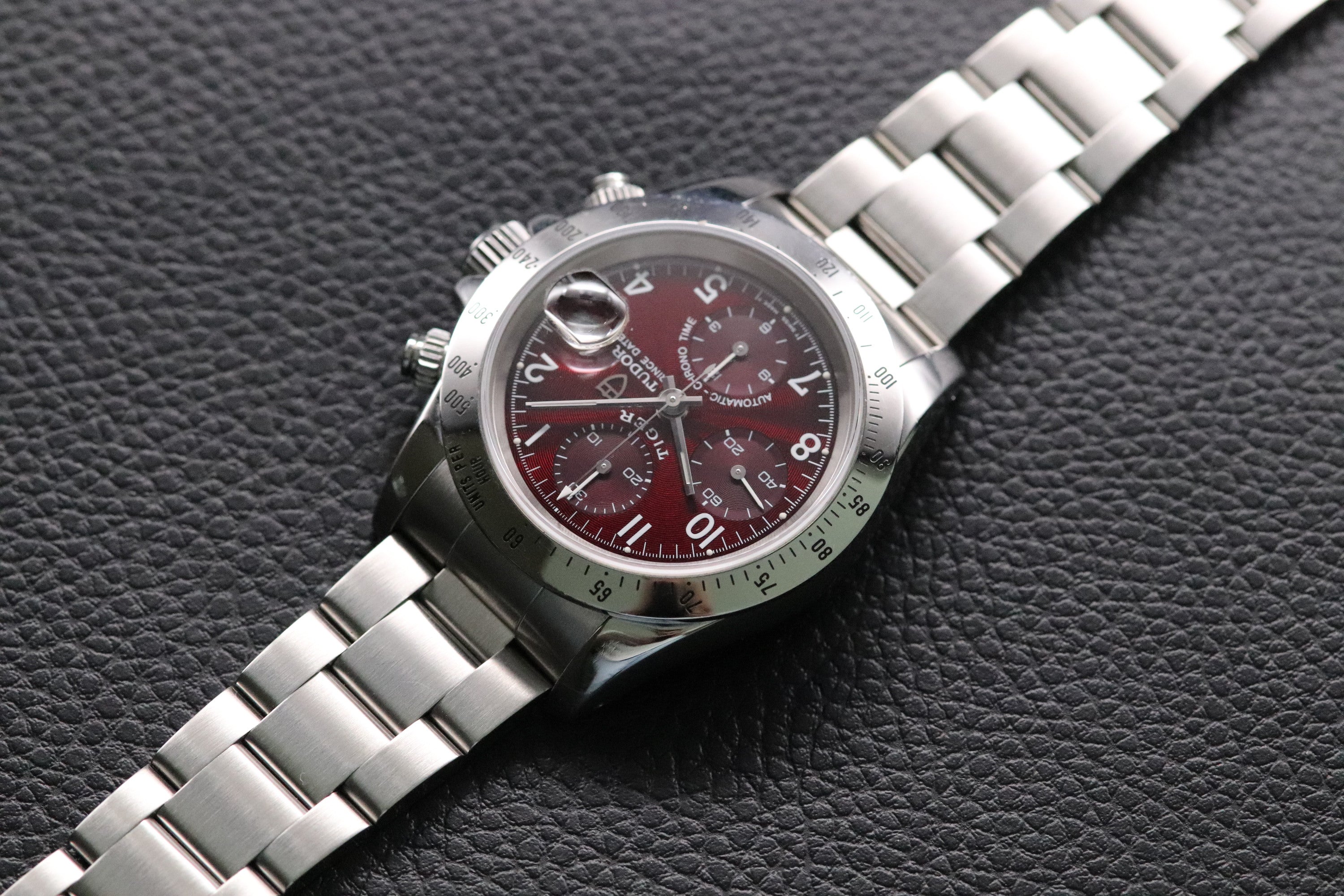 Tudor Prince Date 79280 Bordeaux Dial Fullset 1999 Box+Papers