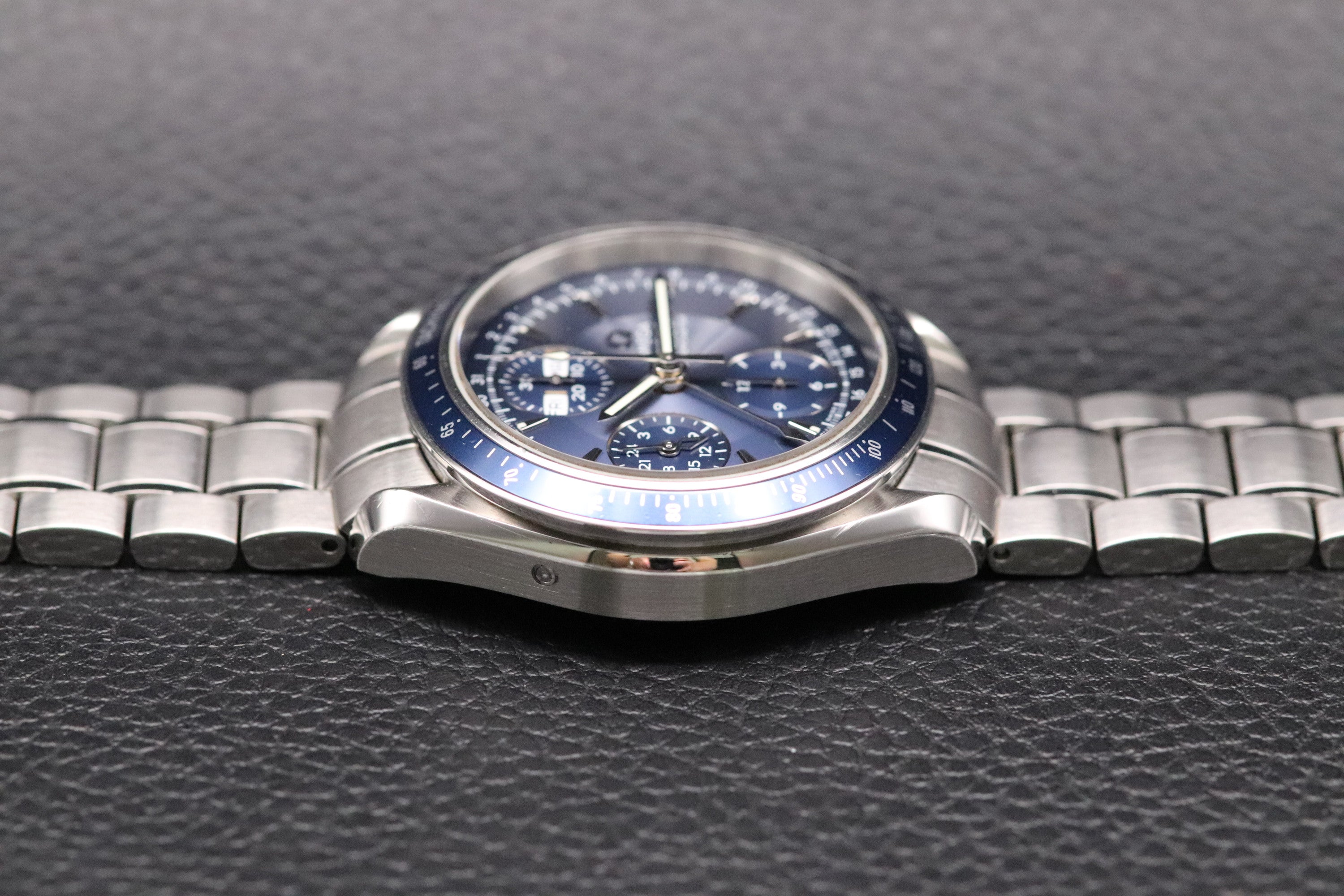 Omega Speedmaster Triple Date 3222.80 Blue Dial 2008 Papers