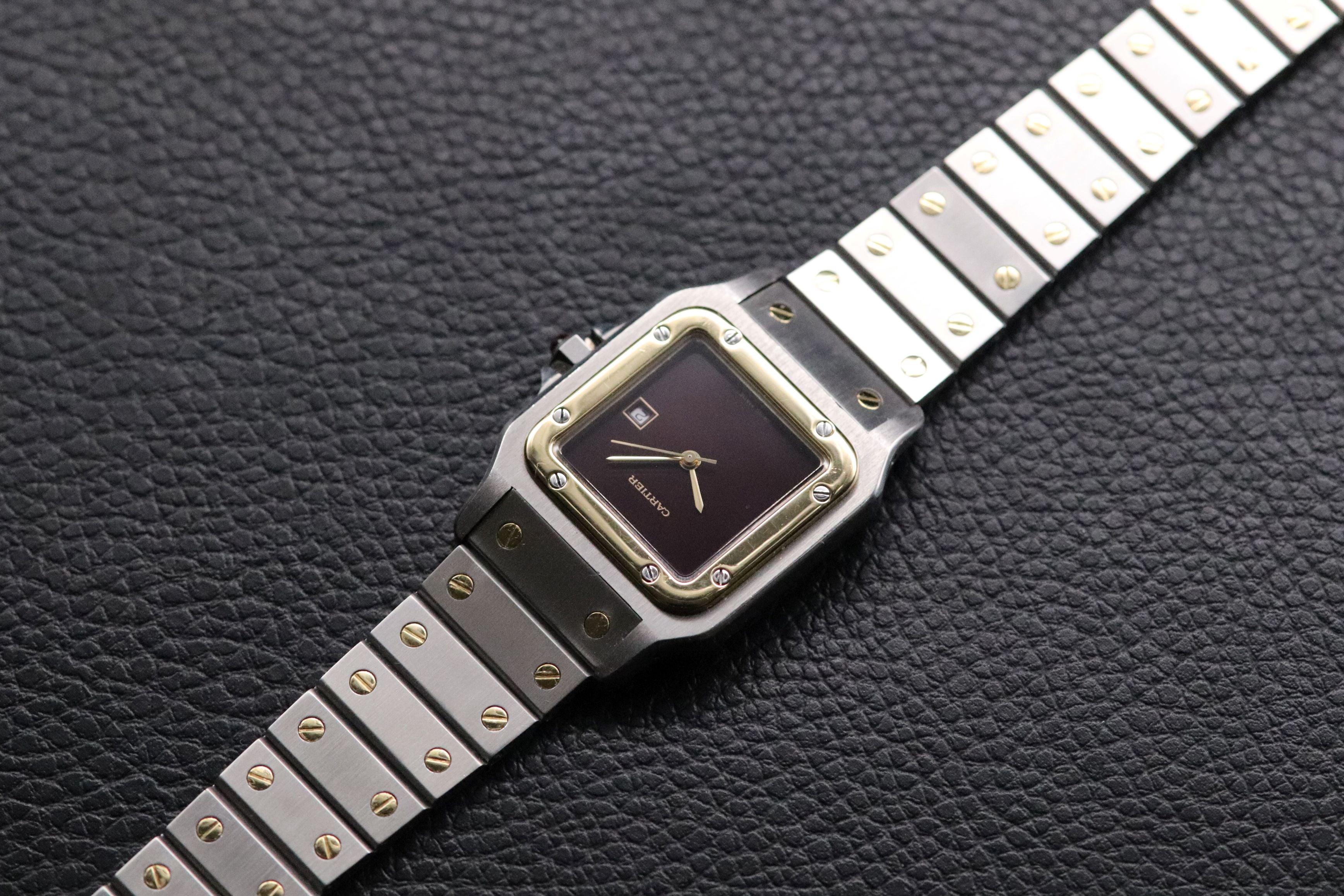 Cartier Santos Carrèe 2961 Burgundy