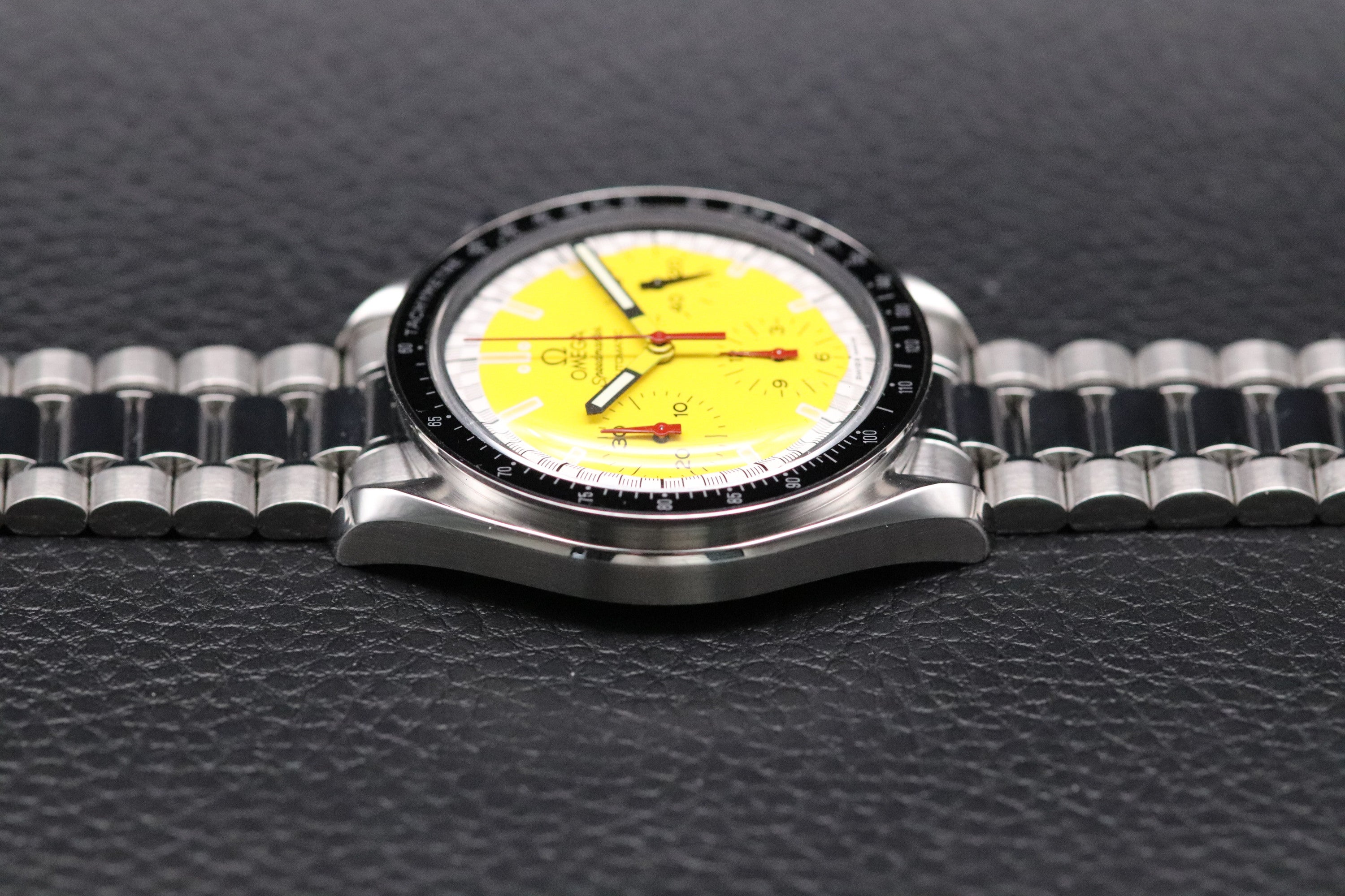 Omega Speedmaster Reduced 3510.12 Schumacher Fullset Yellow Dial Box+Papers