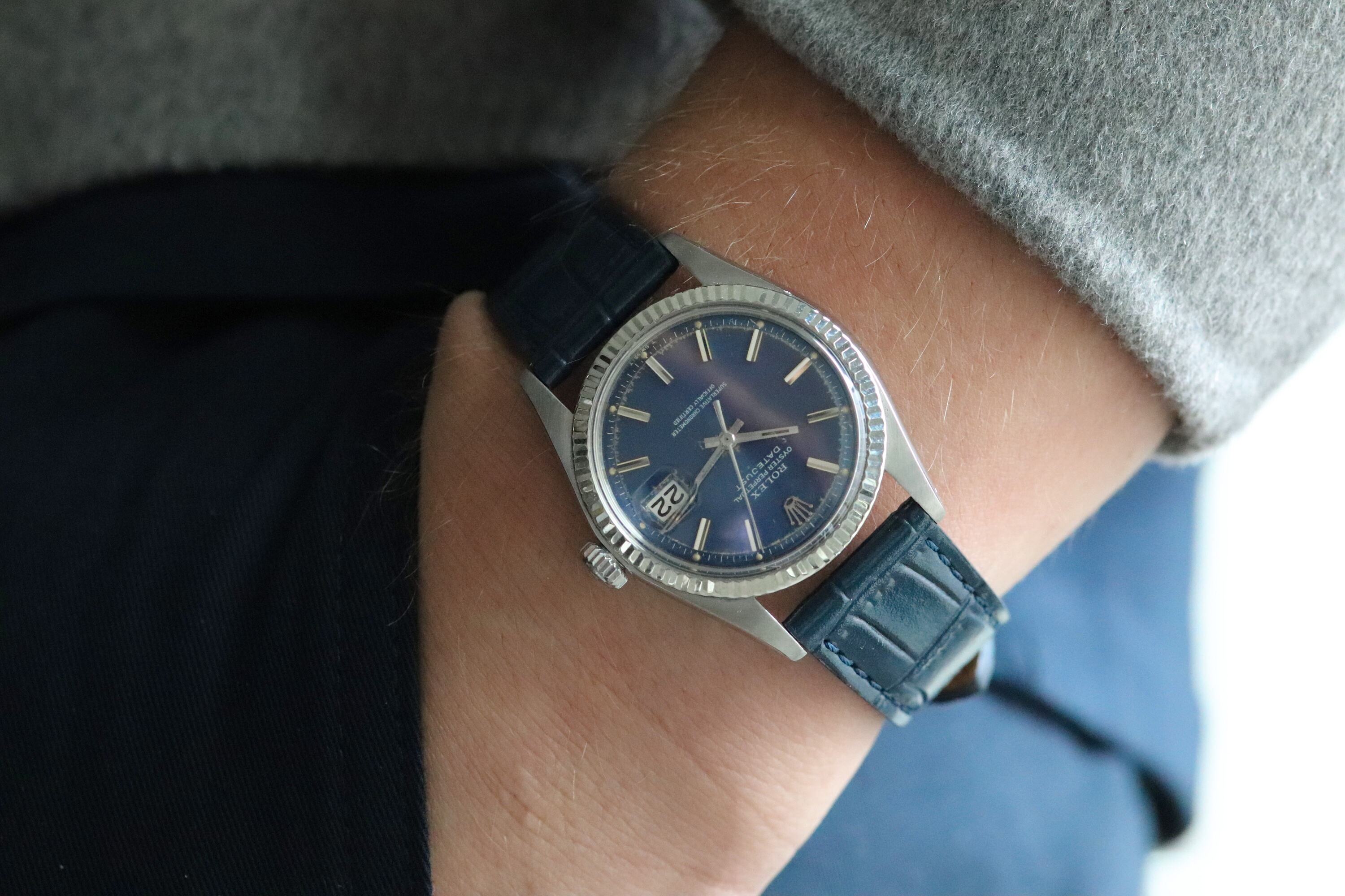 Rolex Datejust 1601 Blue Dial 1972