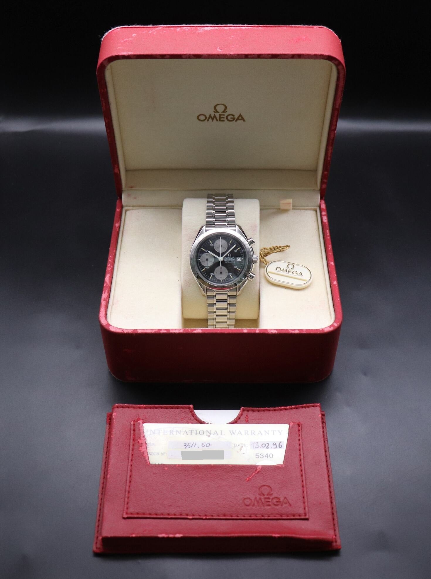 Omega Speedmaster Date 3511.50 Fullset 1996 Box+Paper