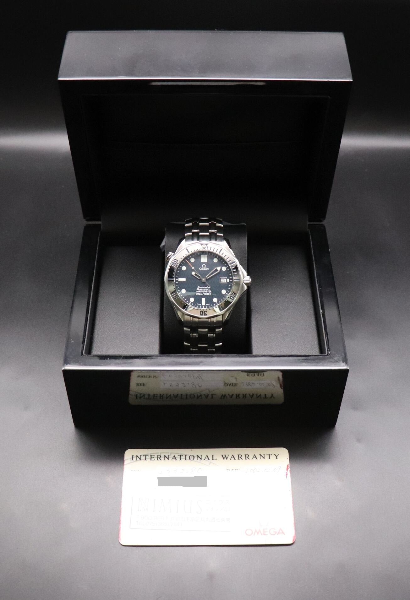 Omega Seamaster 2532.80 Blue Dial 2002 Papers