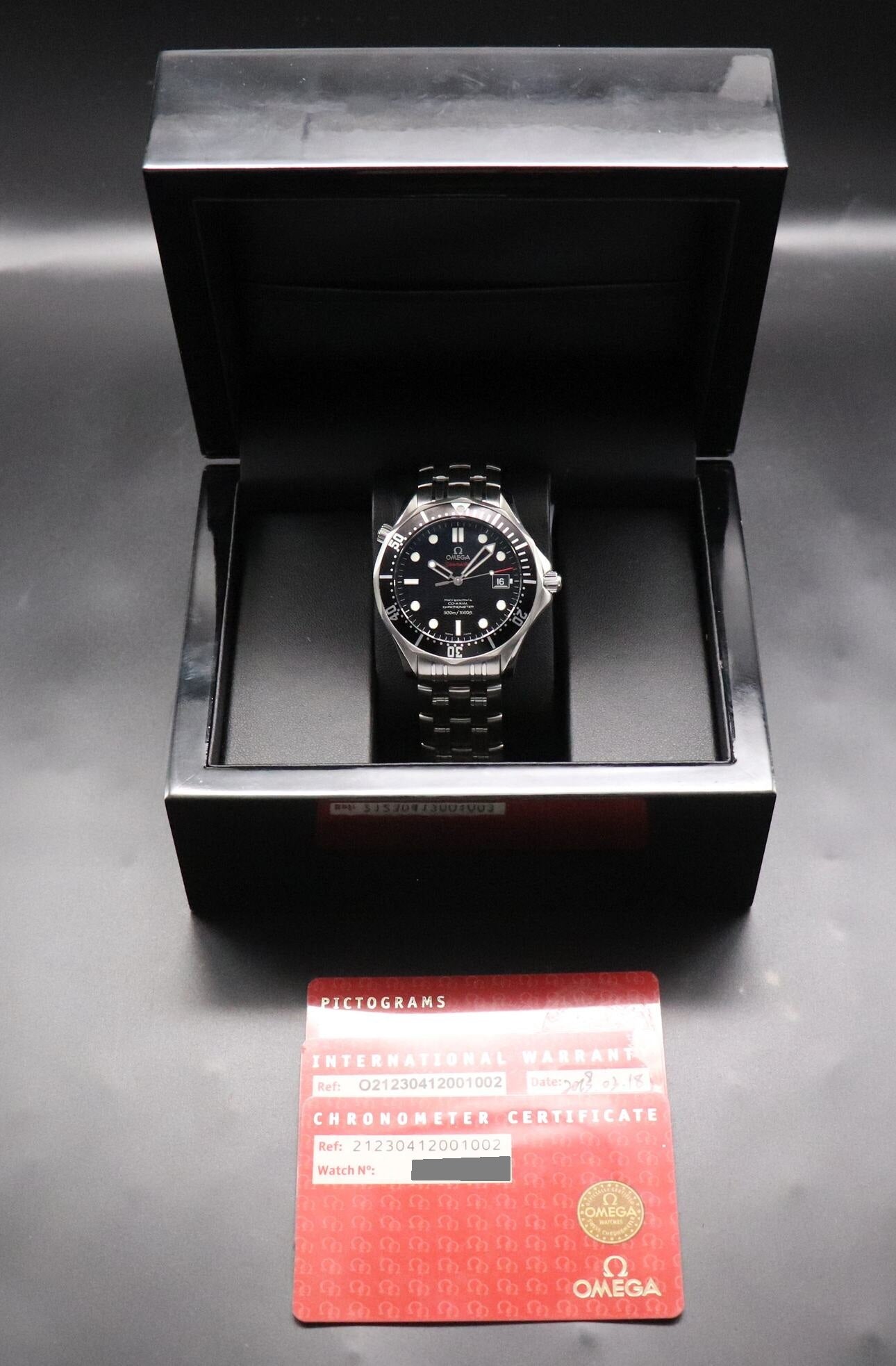 Omega Seamaster 212.30.41.20.01.002 Black Dial 2013 Papers
