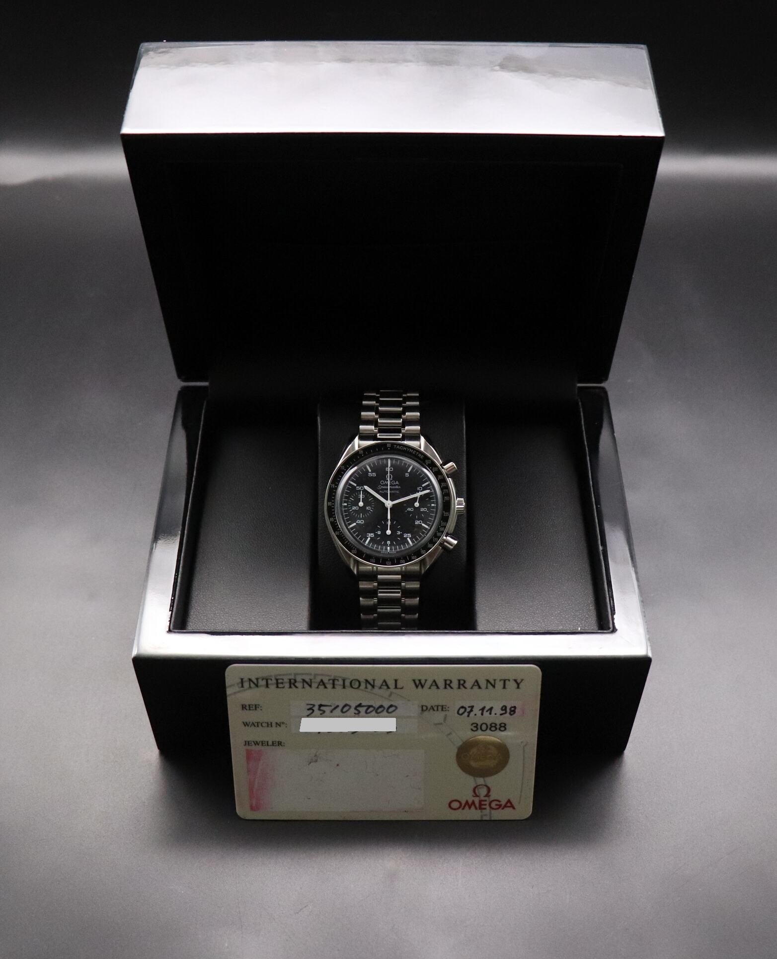Omega Speedmaster Reduced 3510.50 Papers 1998