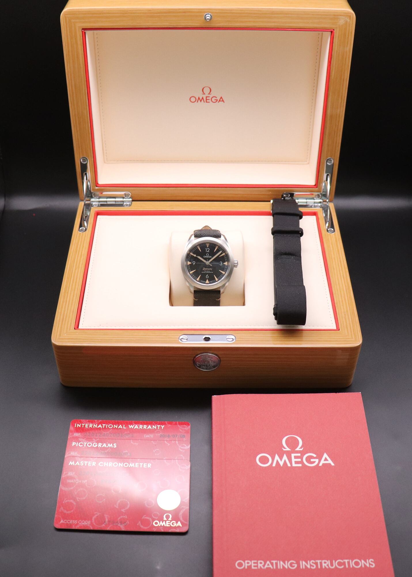 Omega Seamaster Railmaster 220.12.40.20.01.001 Fullset 2018 Box+Papers