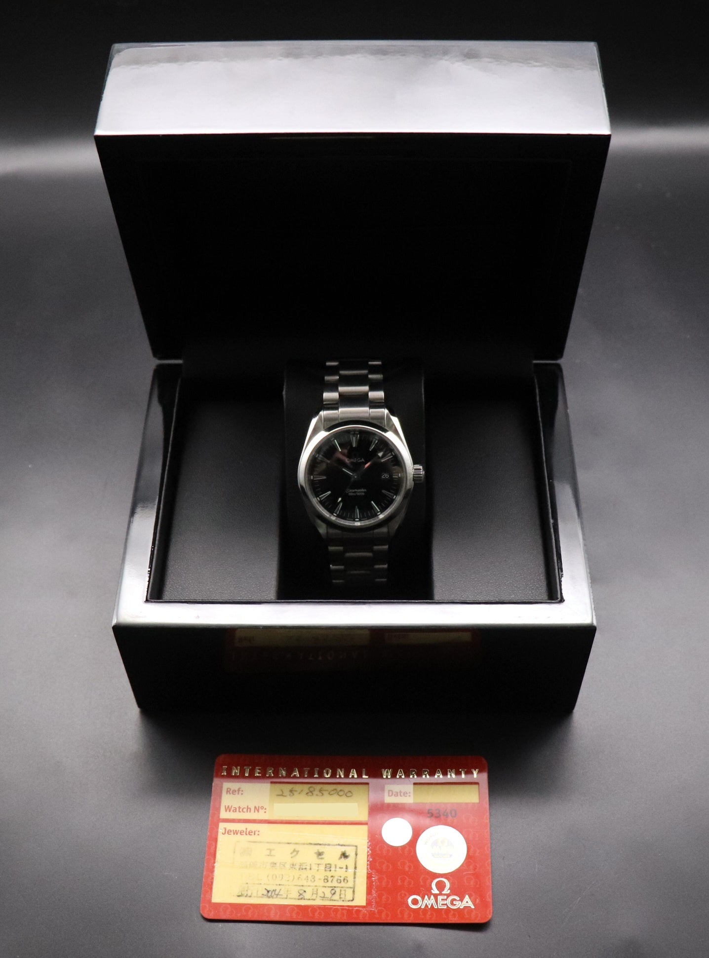 Omega Seamaster Aqua Terra 2518.50 Black Dial 2004 Papers