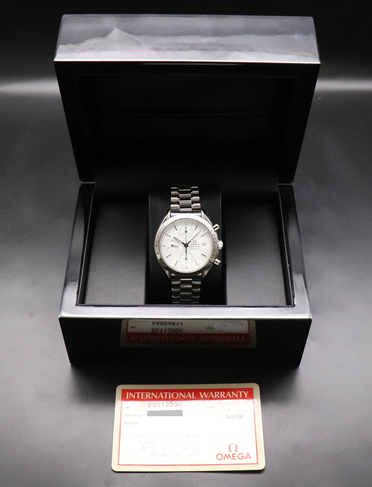 Omega Speedmaster Date 3511.20 Papers 1999 Albino