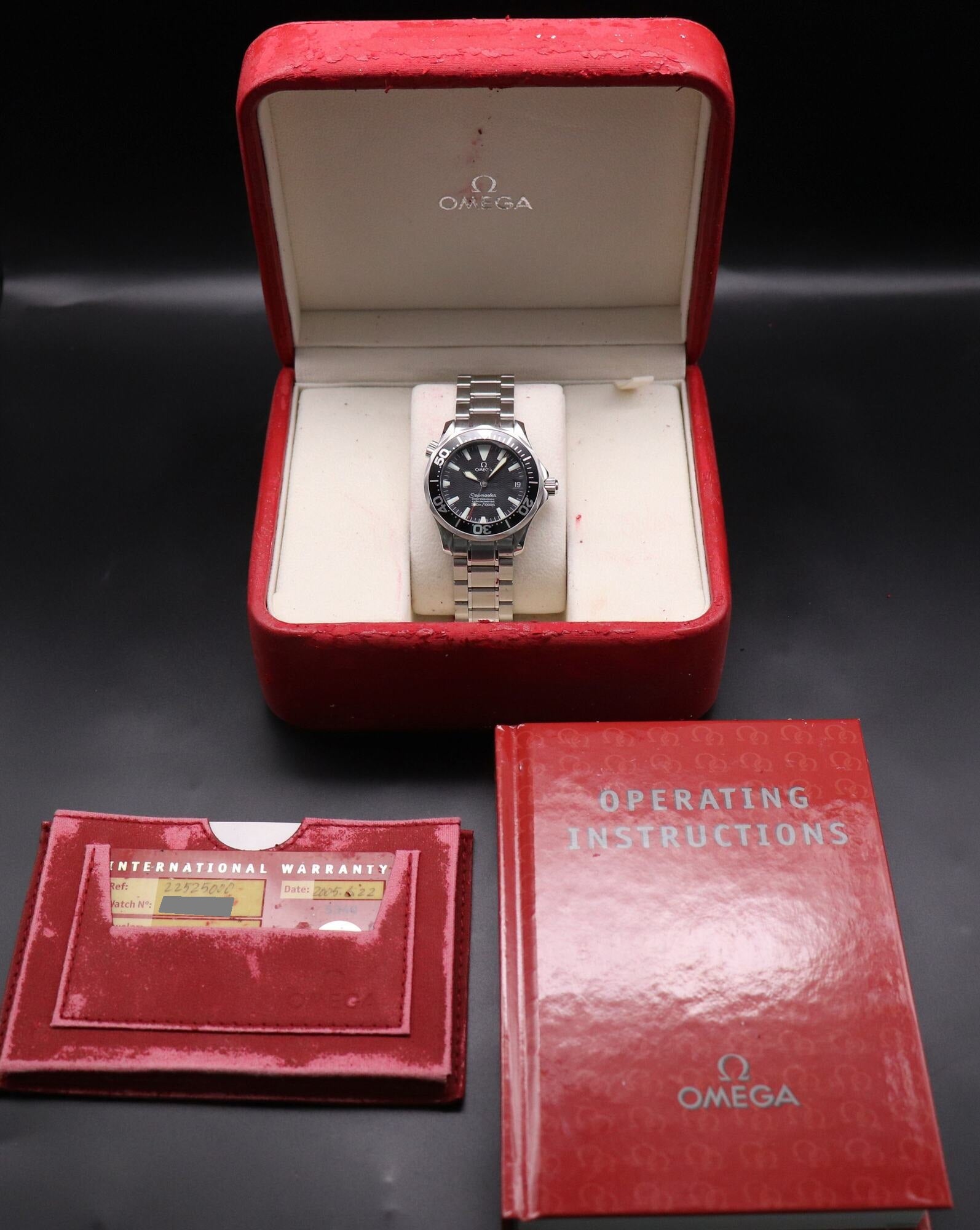 Omega Seamaster 300 2252.50 Fullset 2005 Box+Papers