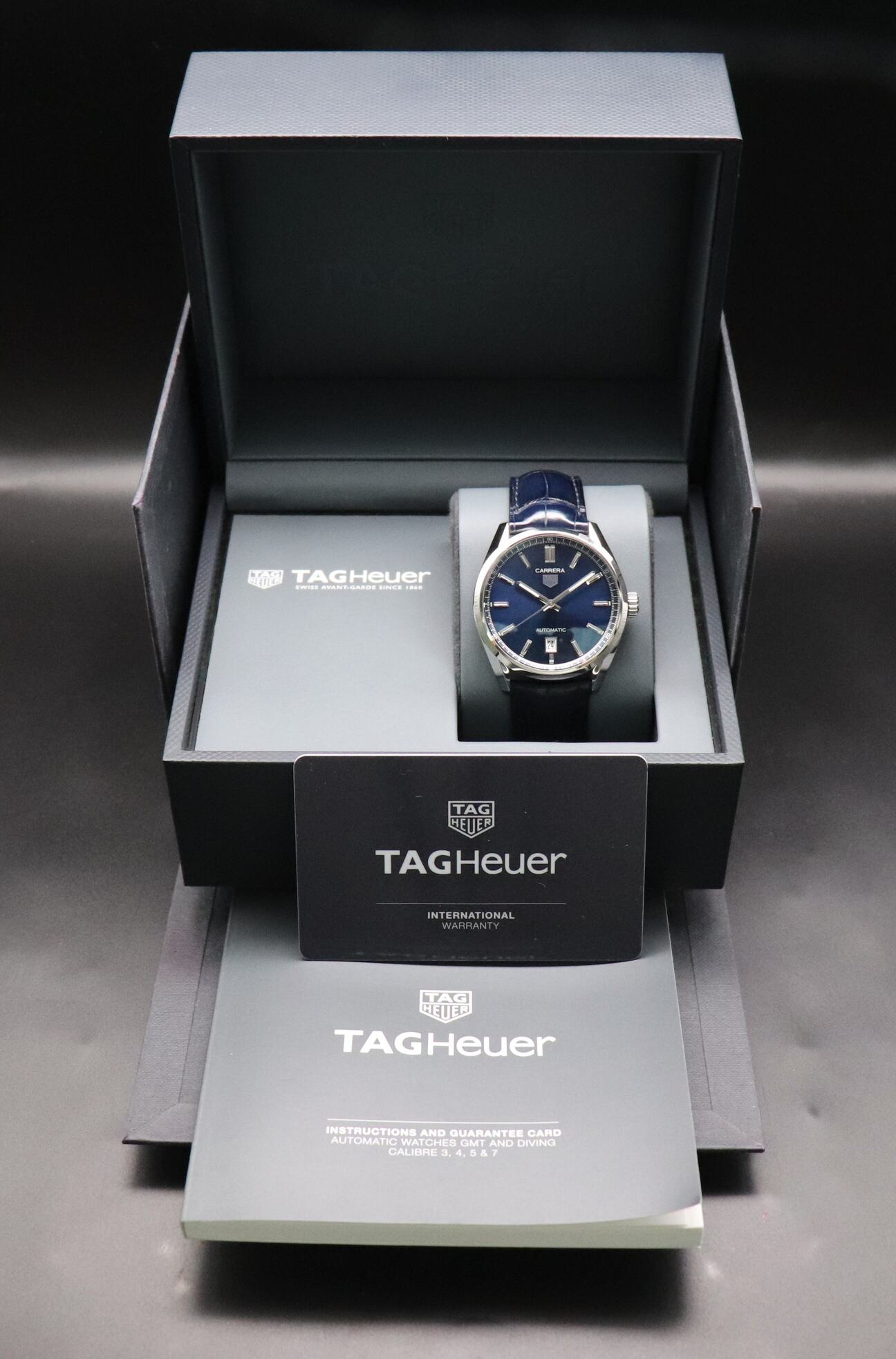 Tag Heuer Carrera Calibre 5 WBN2112-0 Blue Fullset 2022 Box+Papers