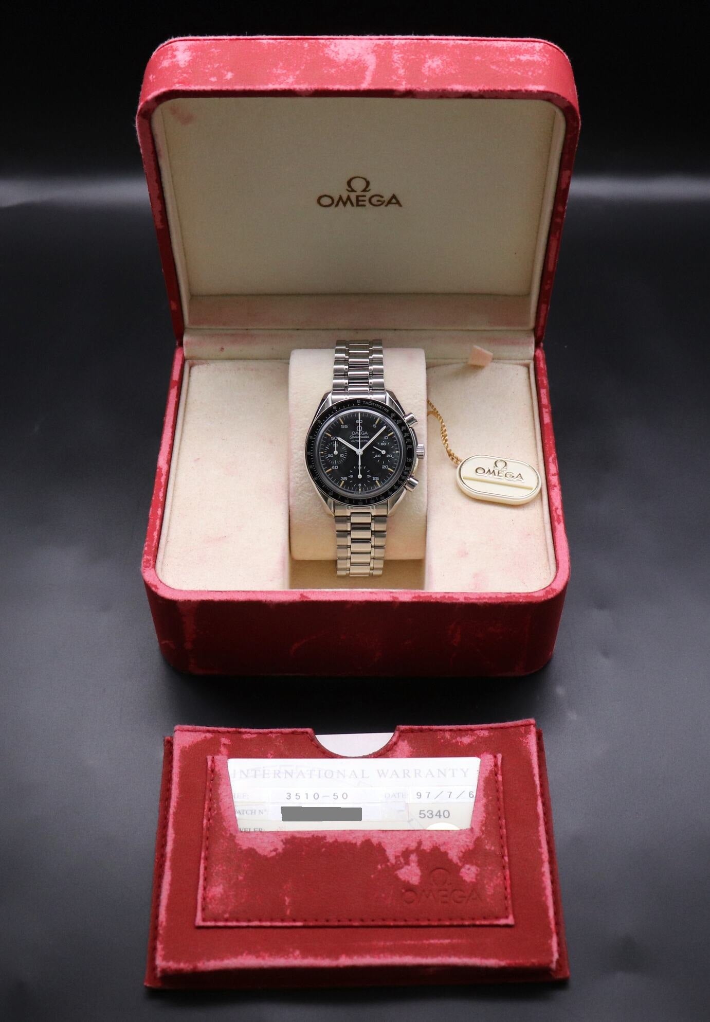 Omega Speedmaster Reduced 3510.50 Fullset 1997 Box+Papers