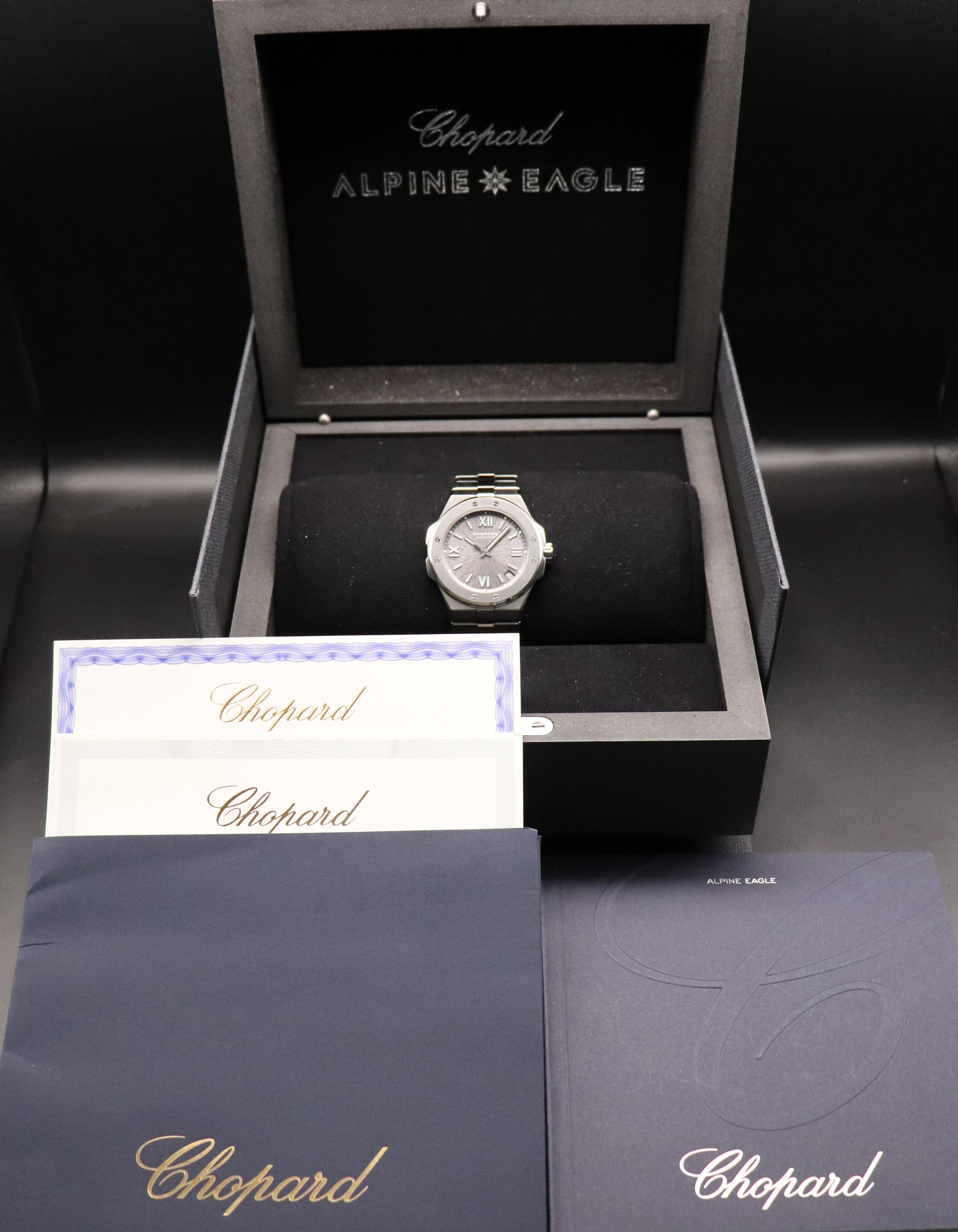 Chopard Alpine Eagle 298600-3002 Grey Dial Fullset 2021 Box+Papers