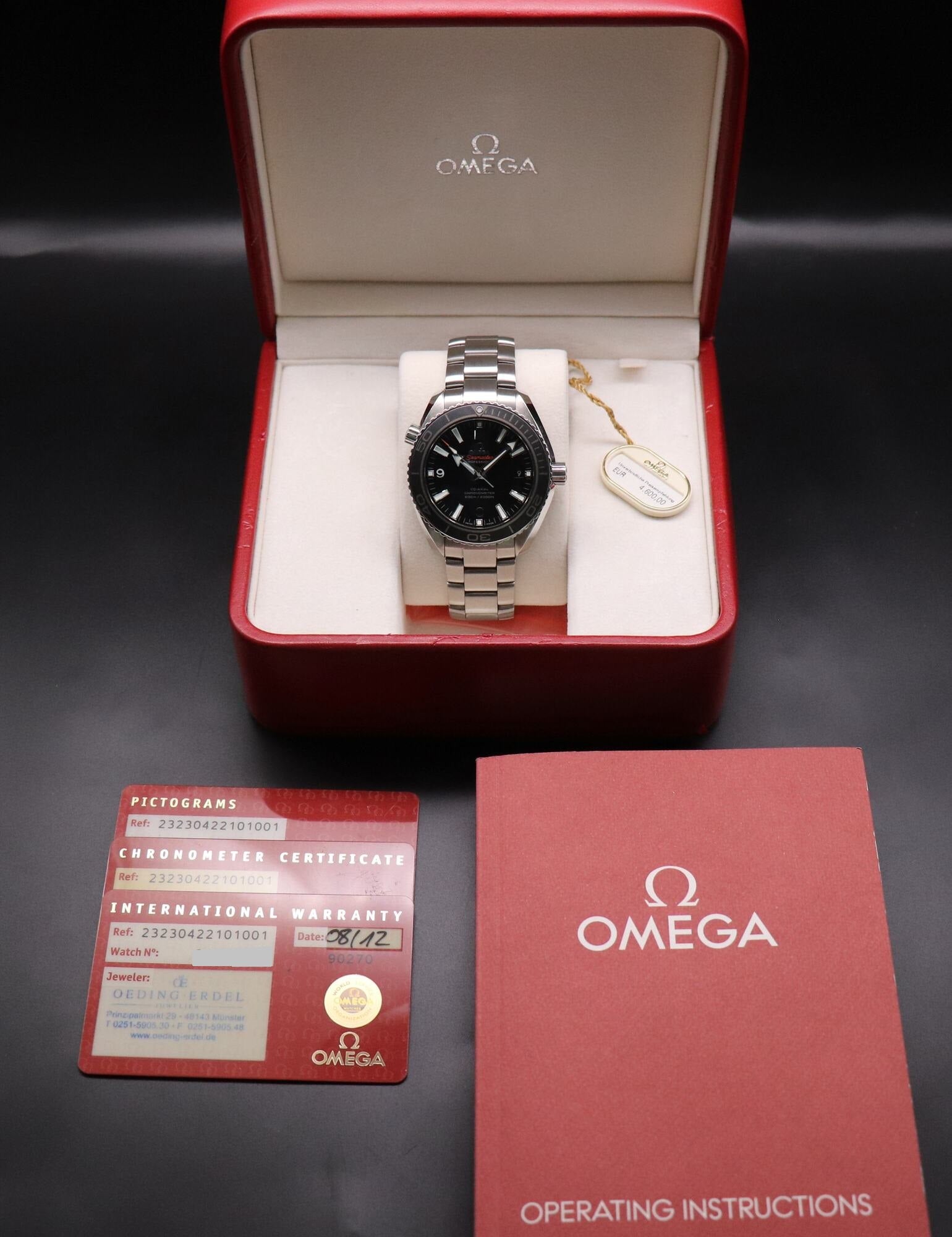 Omega Seamaster Planet Ocean 232.30.42.21.01.001 Fullset 2012 Box+Paper