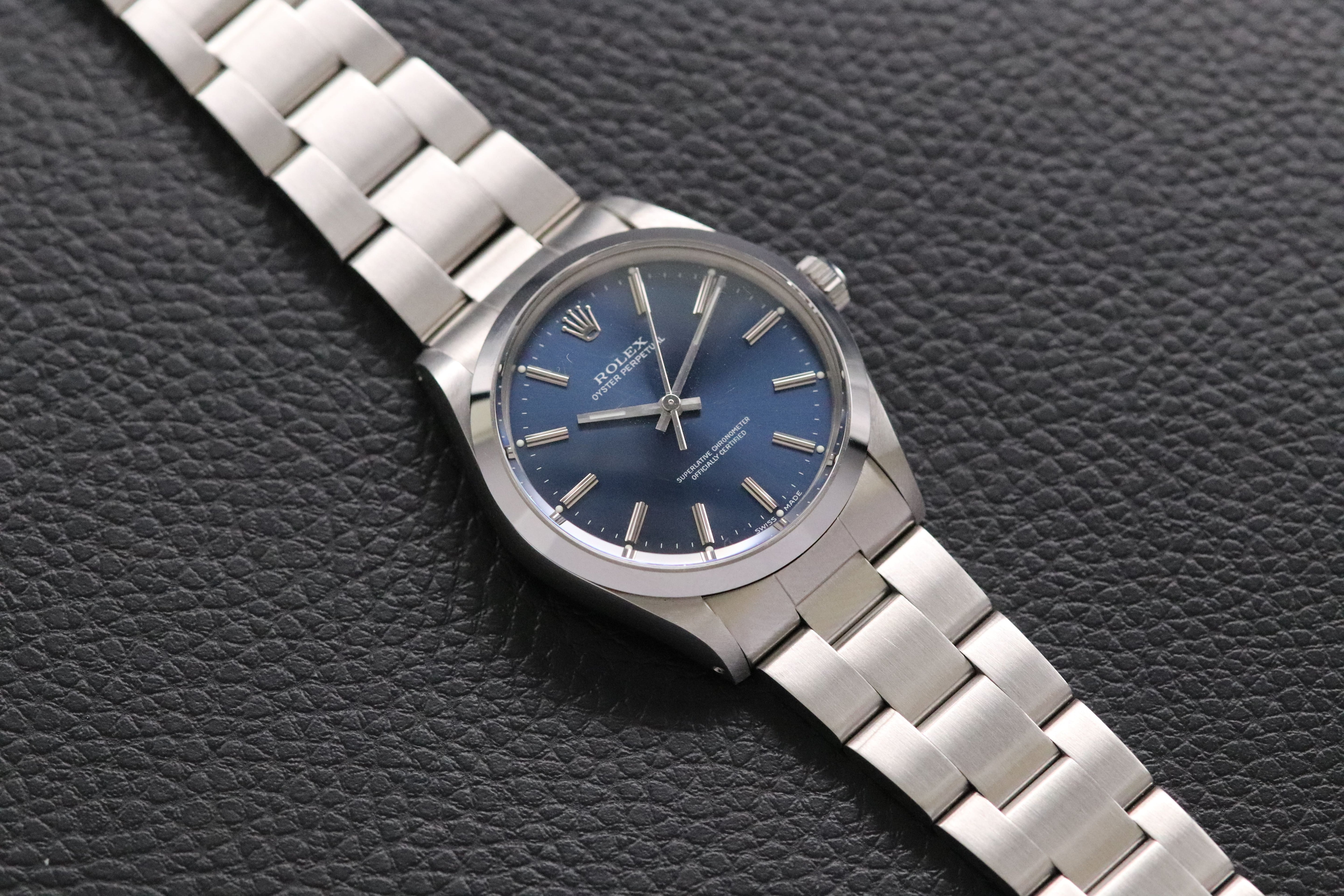 Rolex Oyster Perpetual 1002 Blue Dial 1976 Automatic