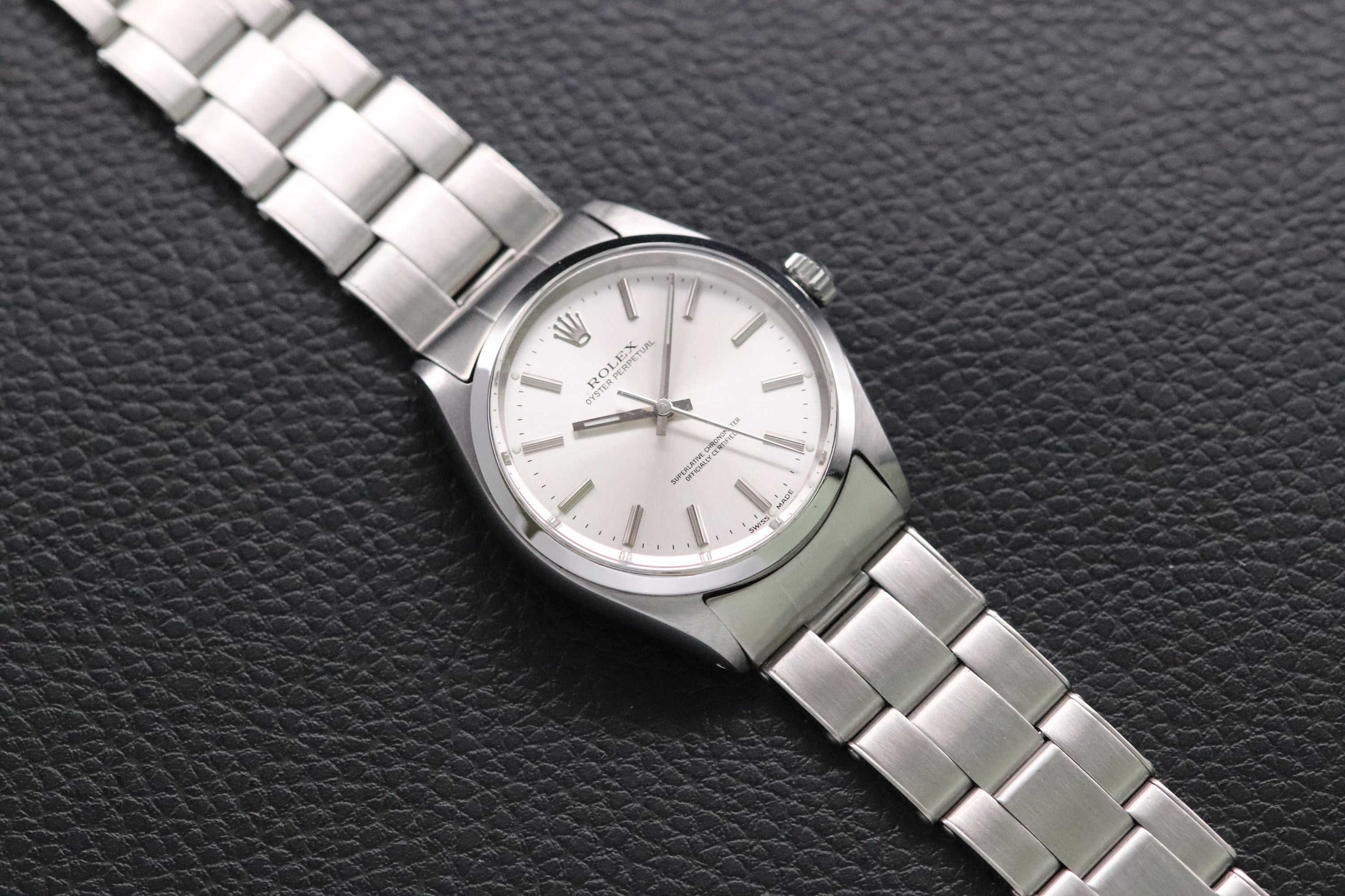 Rolex Oyster Perpetual 1002 Silver Dial 1984 Automatic