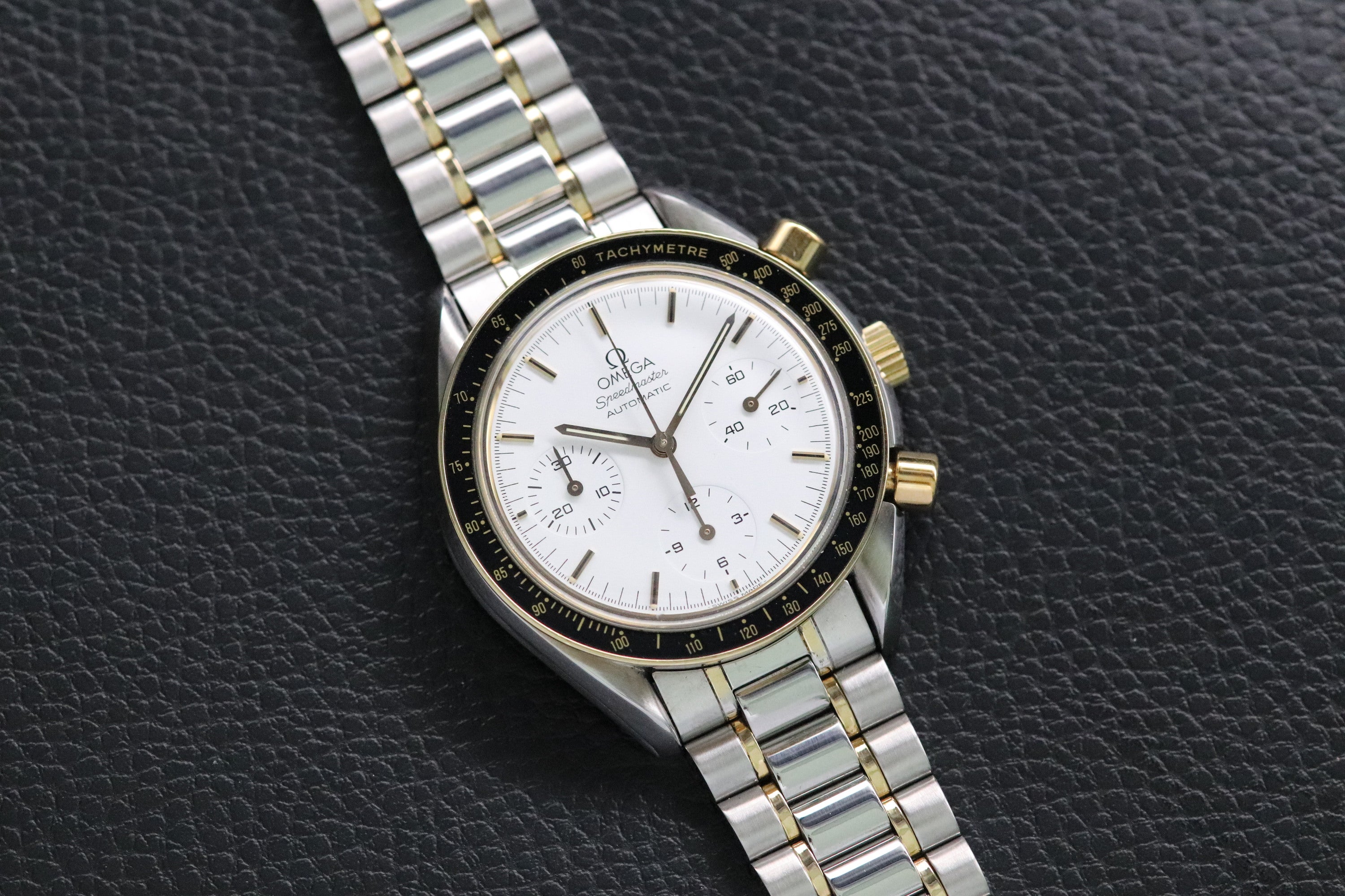 Omega Speedmaster Reduced 3310.20 Albino Gold 1991 White Dial