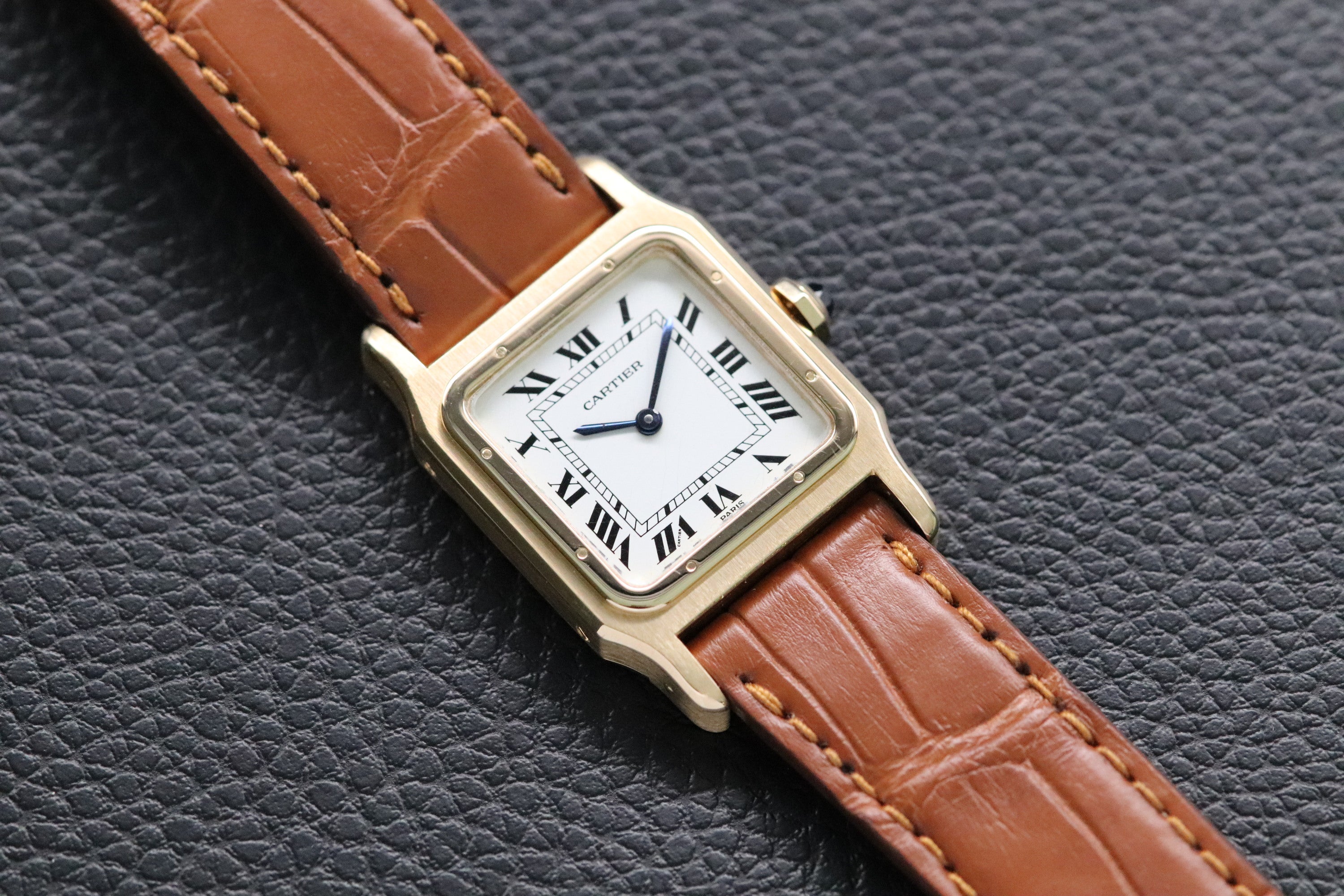 Cartier Santos Dumont 78097 Paris Dial Fullset 1978 Box+Papers