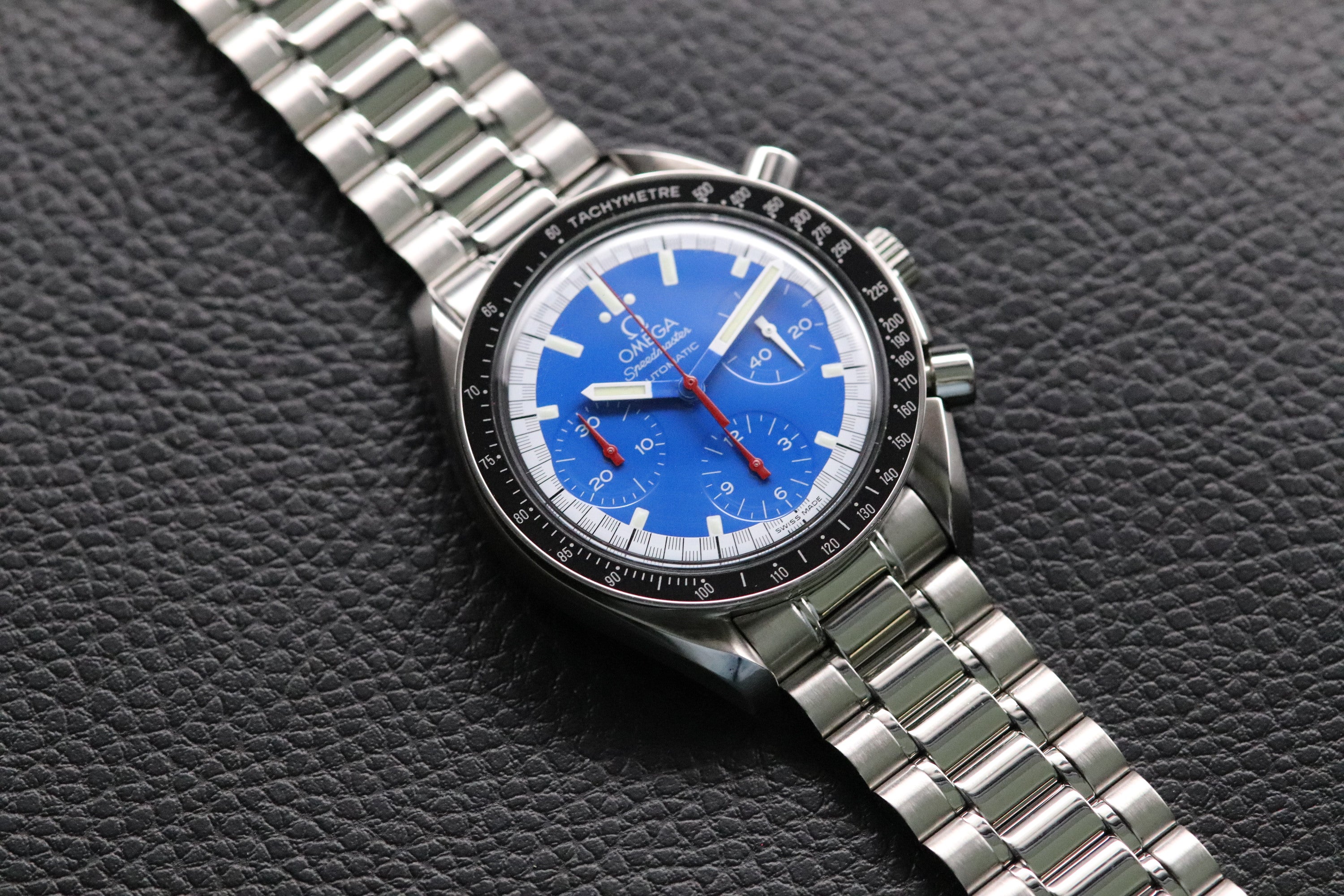 Omega Speedmaster Reduced 3510.81 Schumacher Fullset Blue Dial Box+Papers