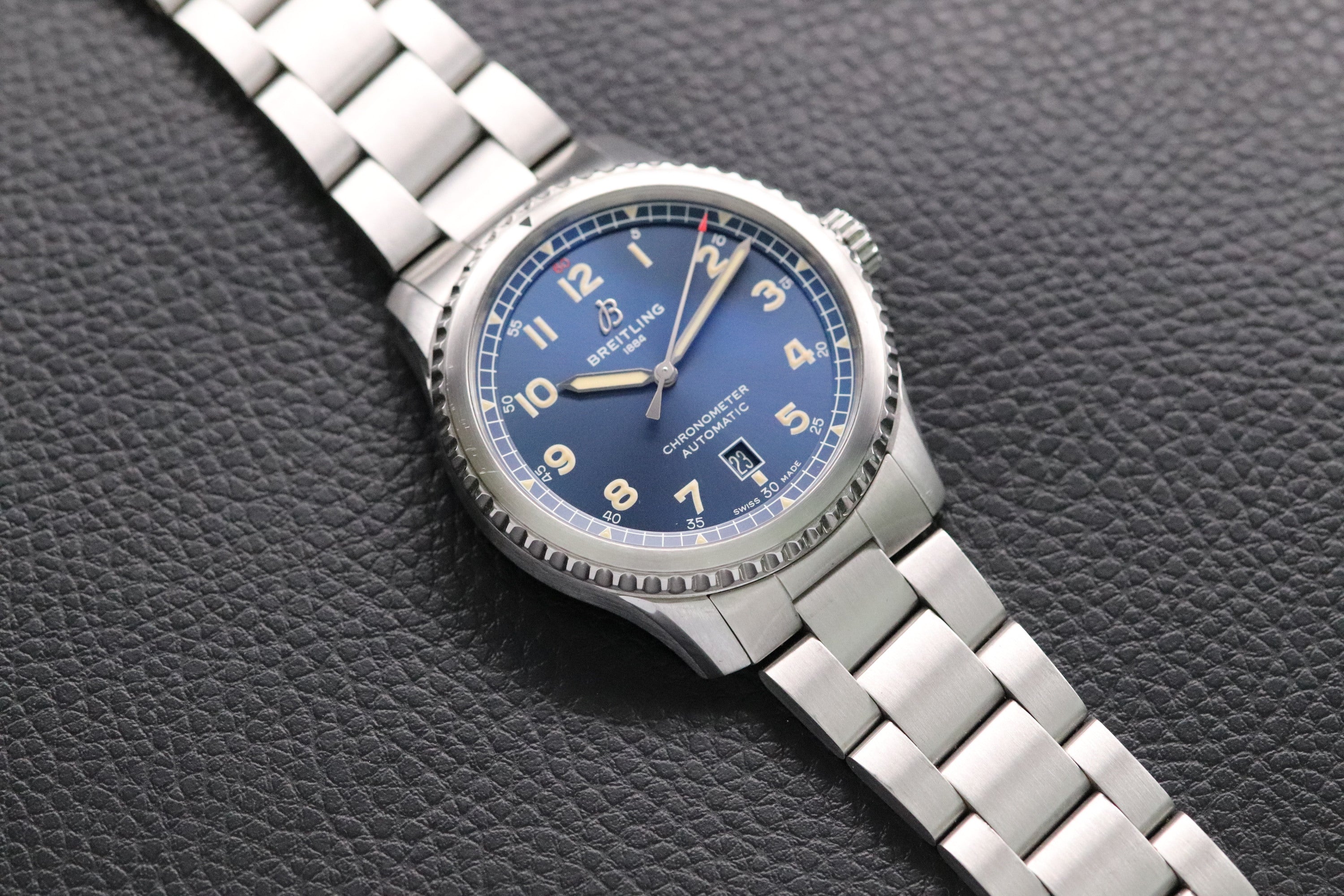 Breitling Aviator 8 Blue A17315 Papers 2018