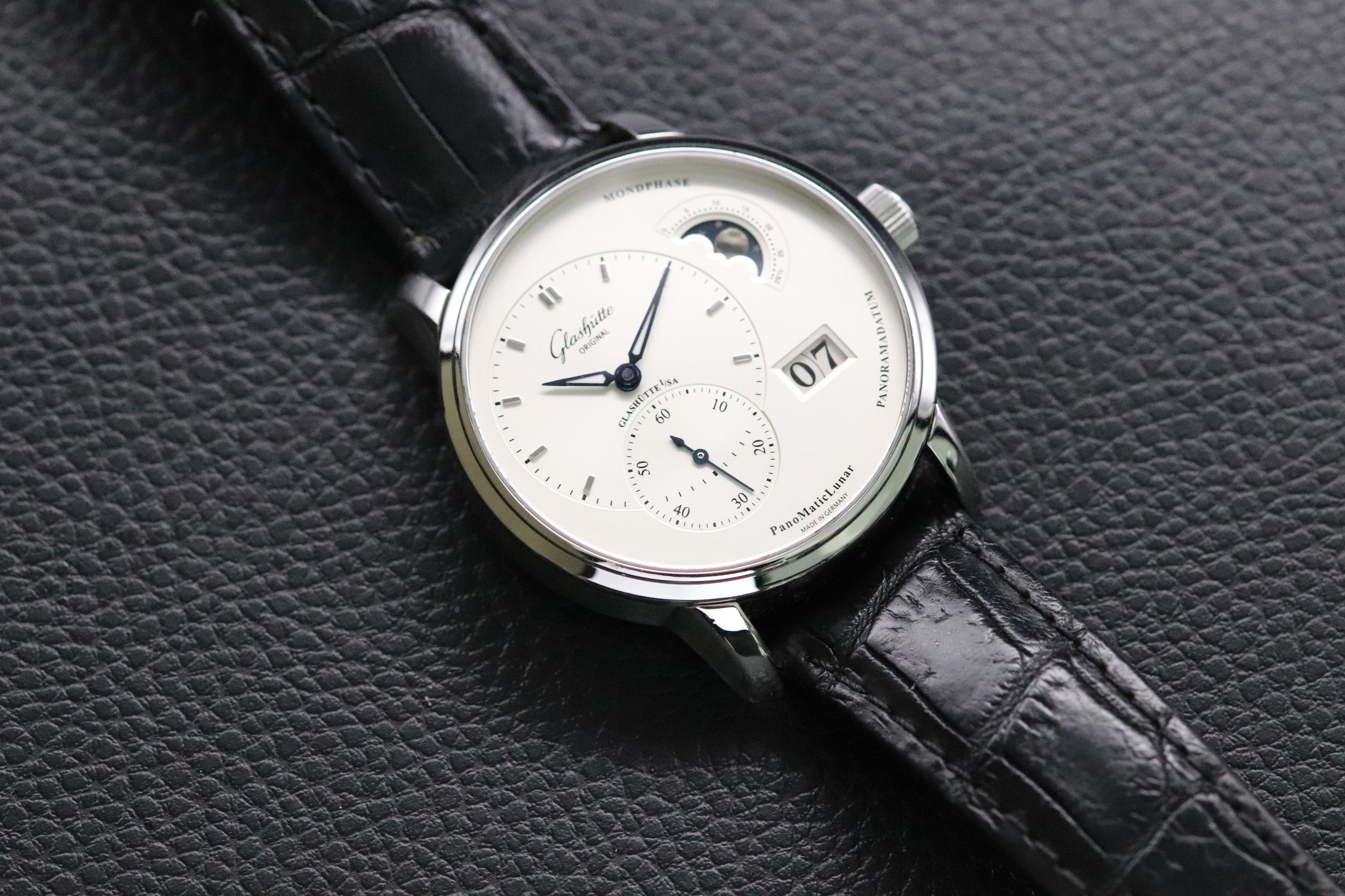 Glashütte Original PantoMaticLunar 19002423261 Fullset 2020 Box+Papers Extra Leather Strap