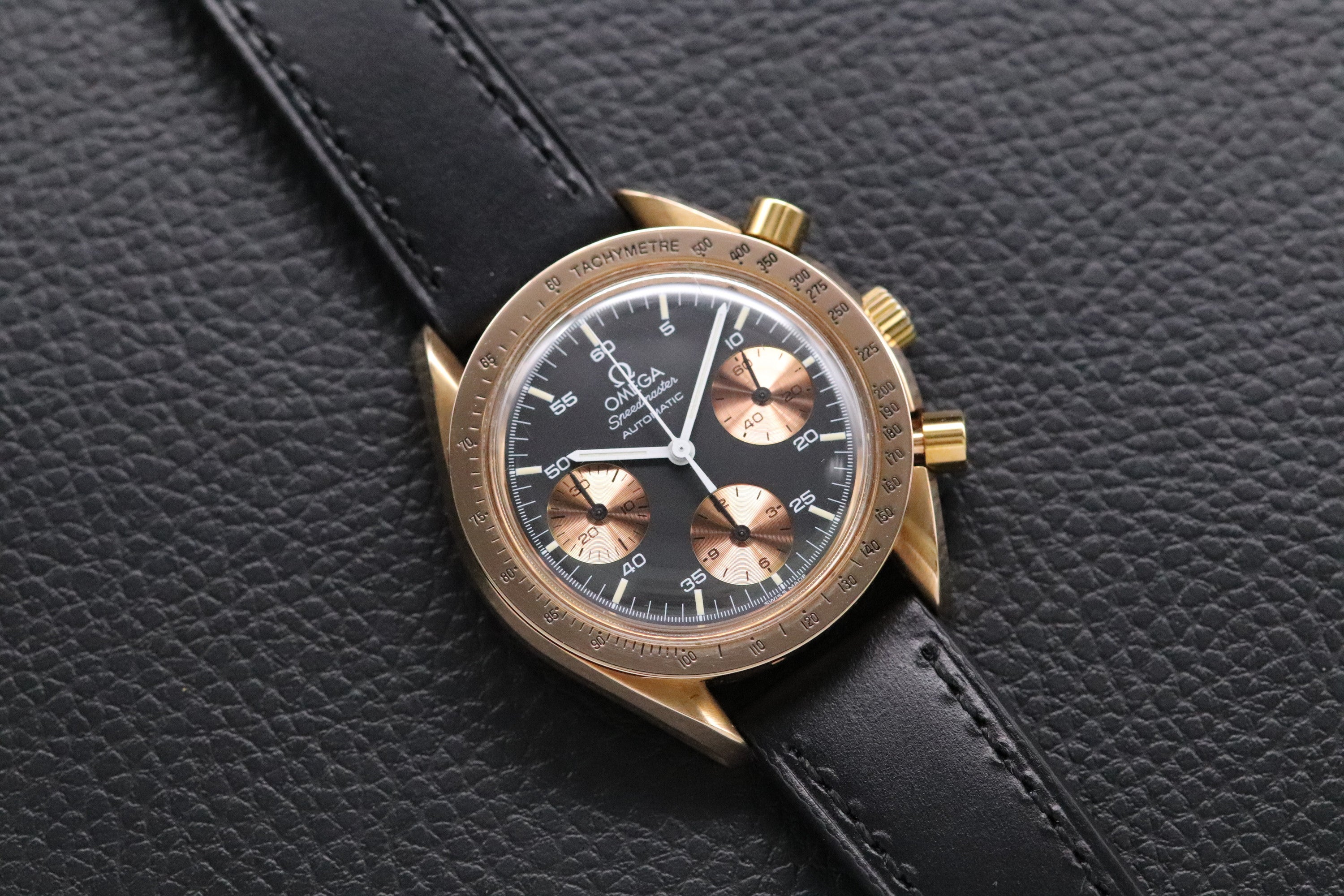 Omega Speedmaster Reduced 175.0033 Gold Fullset 1991 Box+Papers