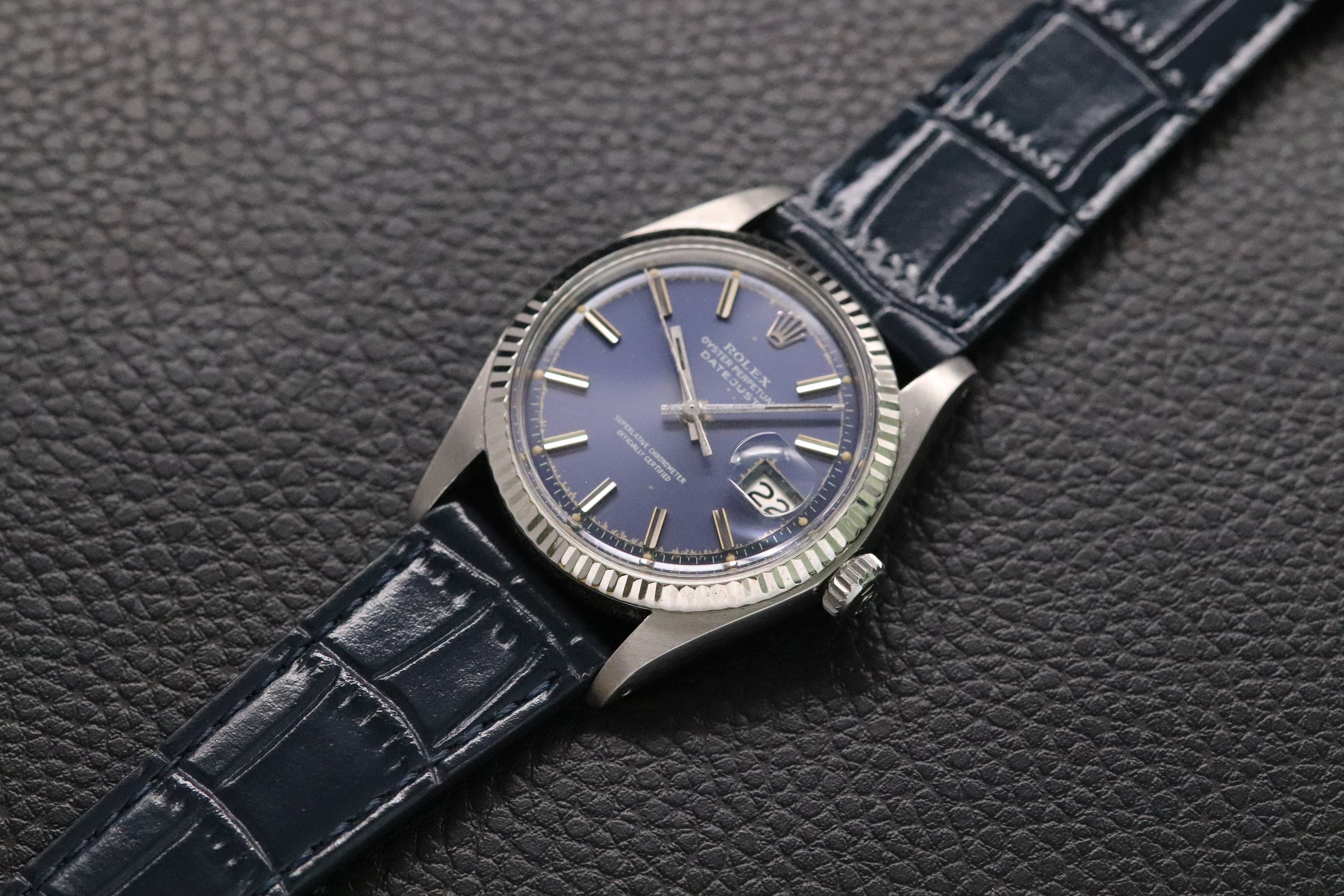 Rolex Datejust 1601 Blue Dial 1972