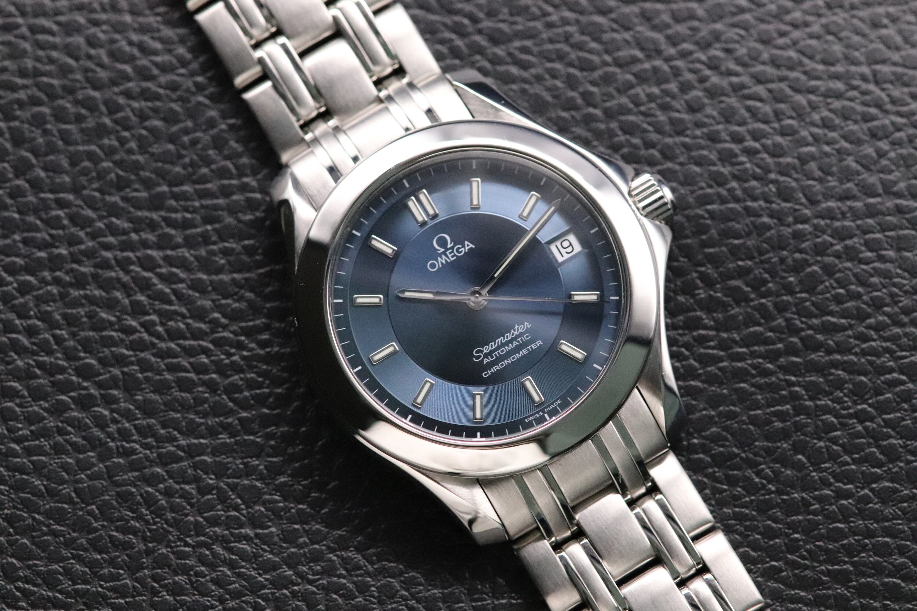 Omega Seamaster 2501.82 Blue Dial Fullset 2002 Box+Papers
