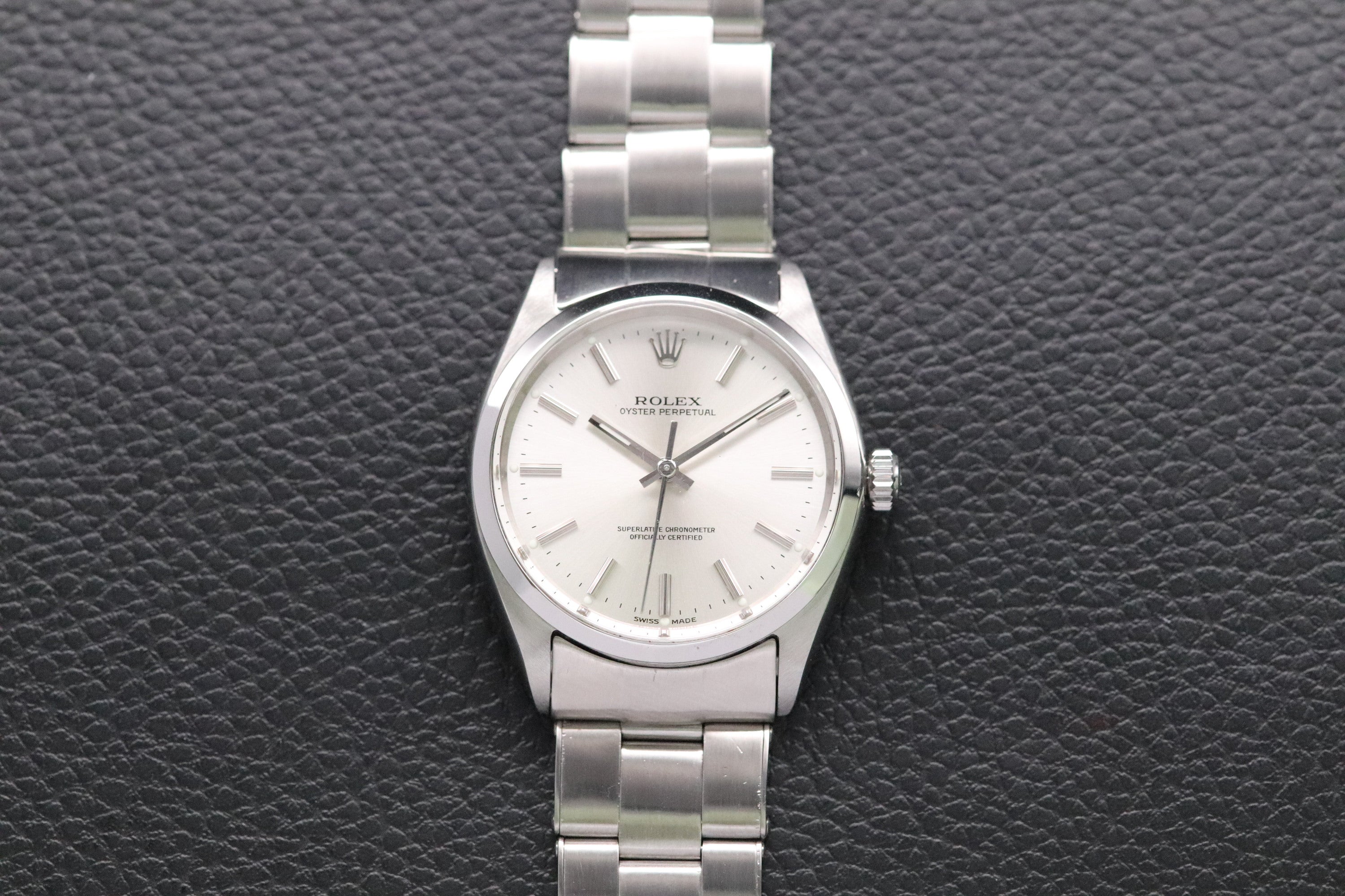 Rolex Oyster Perpetual 1002 Silver Dial 1984 Automatic
