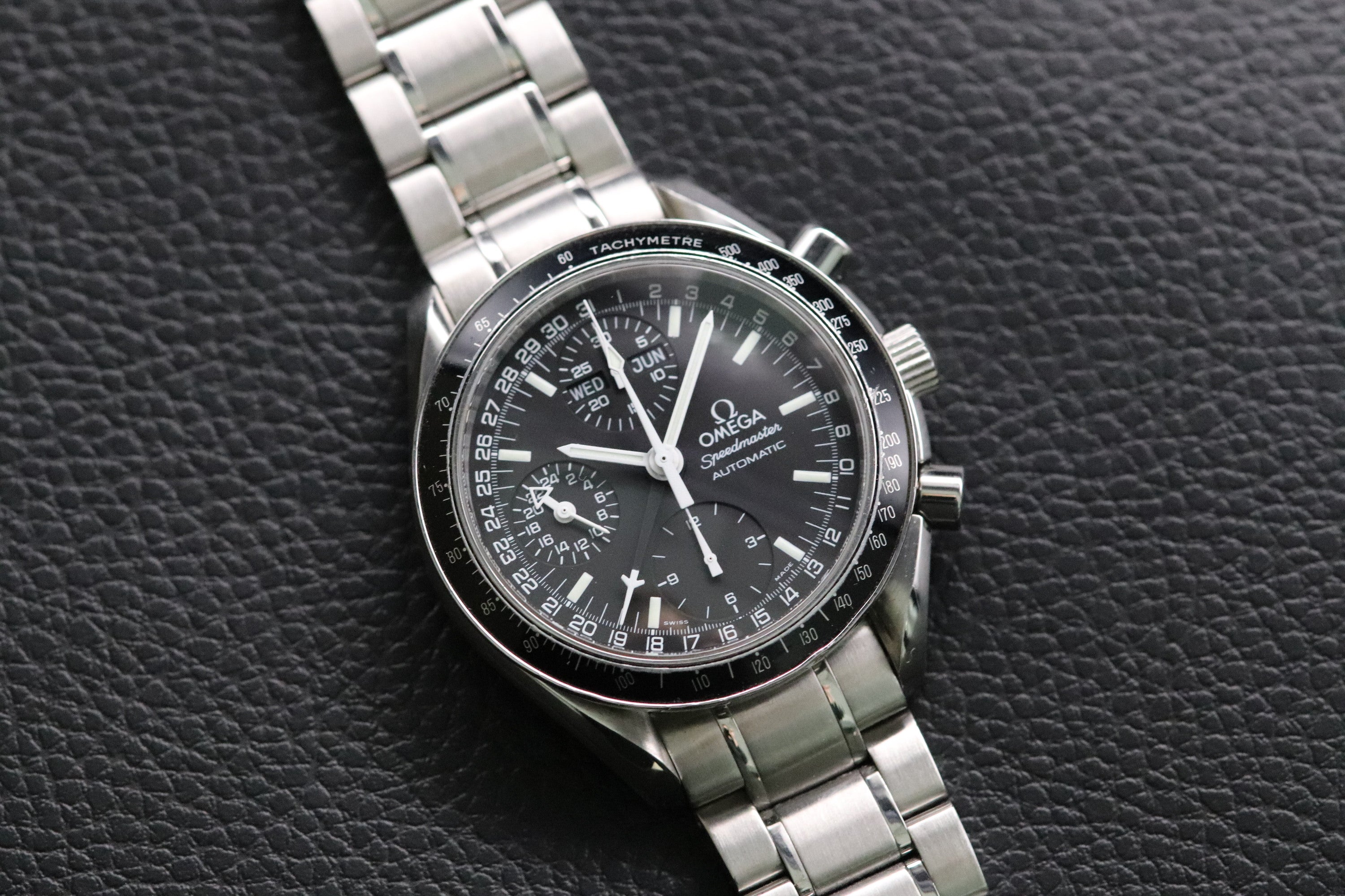Omega Speedmaster Day Date 3520.50 Black Dial 1998 Papers