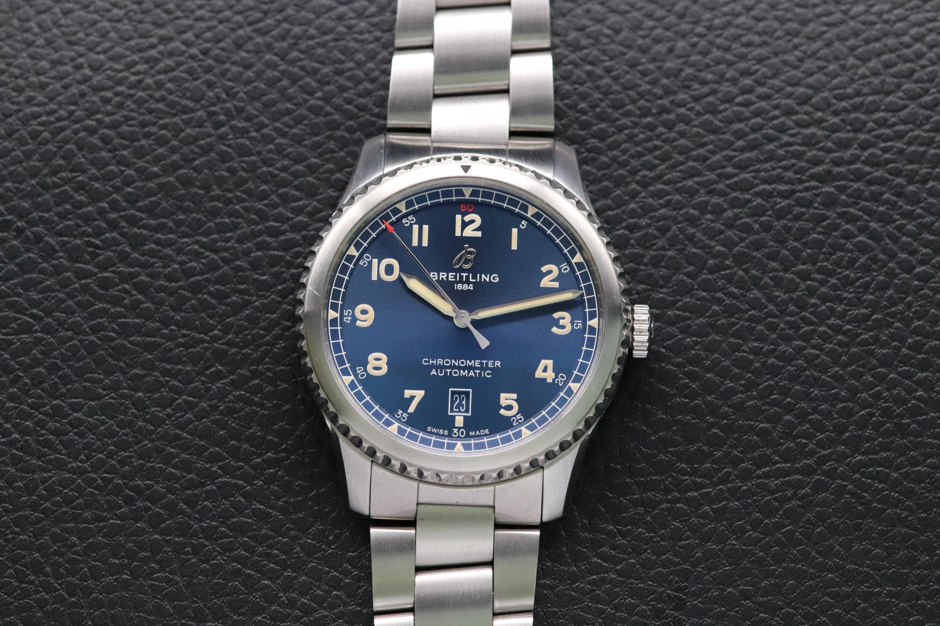 Breitling Aviator 8 Blue A17315 Papers 2018