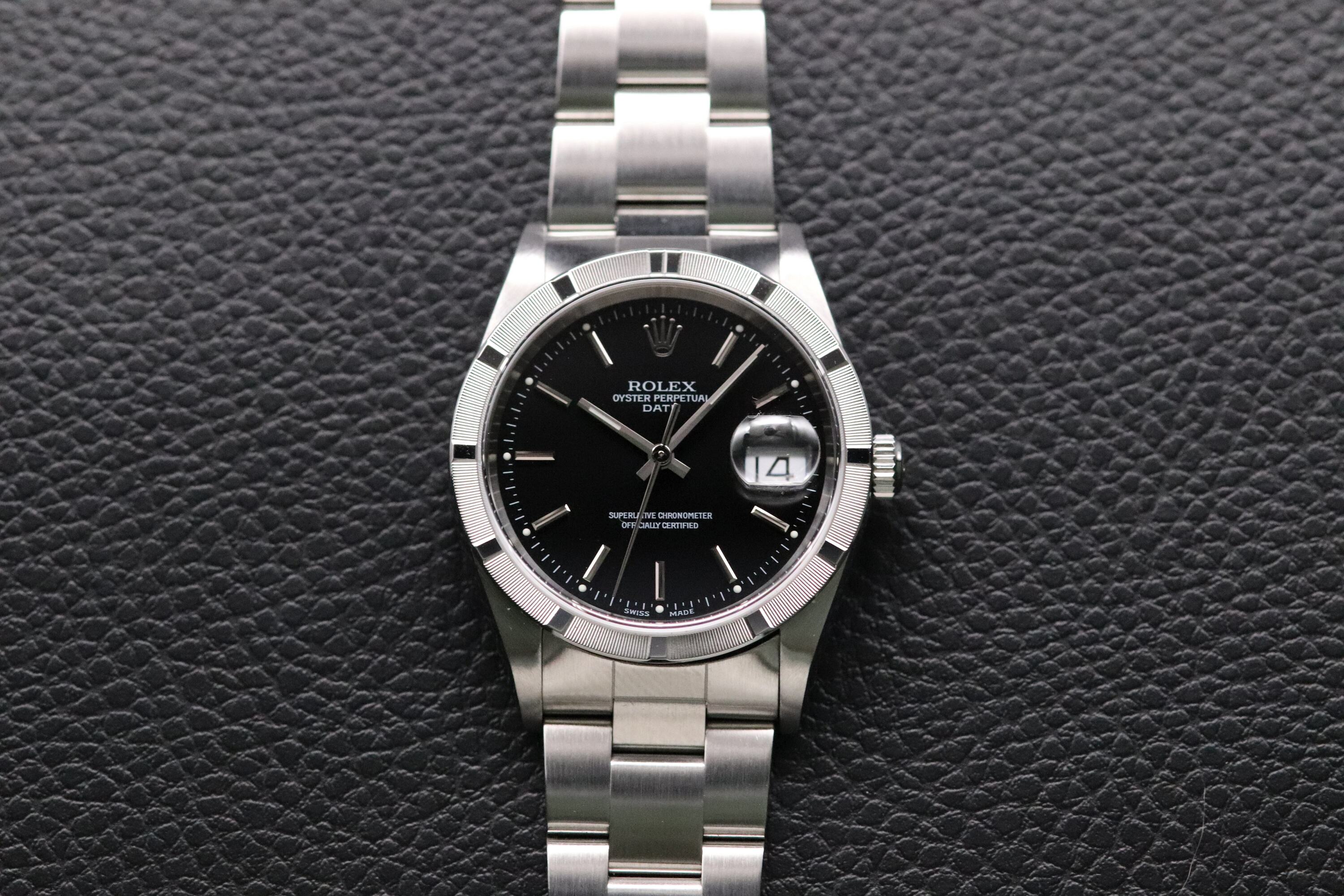 Rolex Date 15210 Black Dial 2002