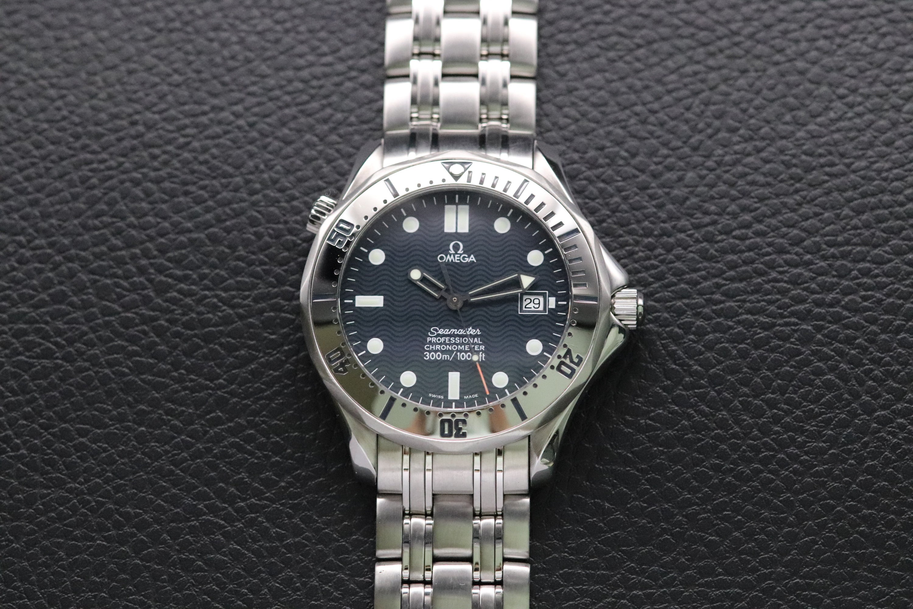Omega Seamaster 2532.80 Blue Dial 2002 Papers