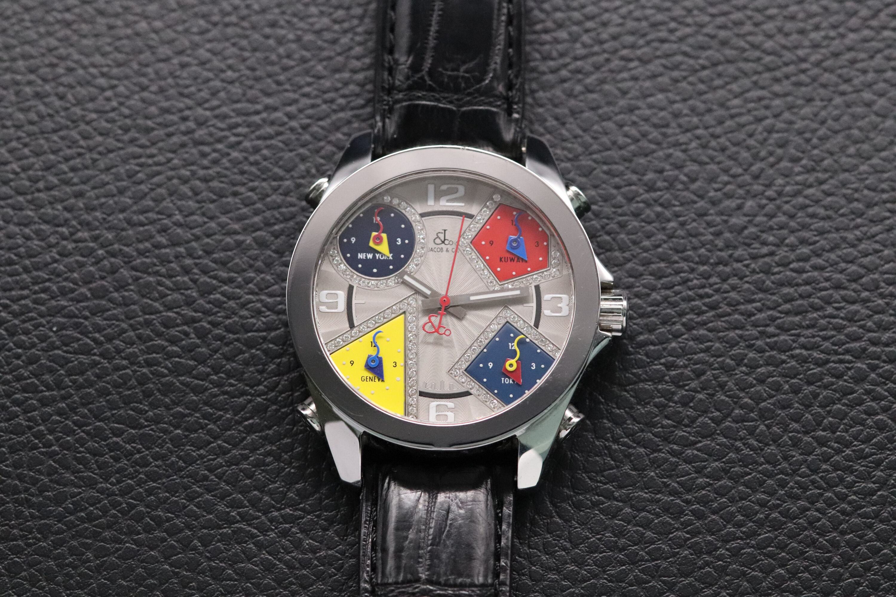 Jacob & CO 5 Time Zones A5295 Box+Straps