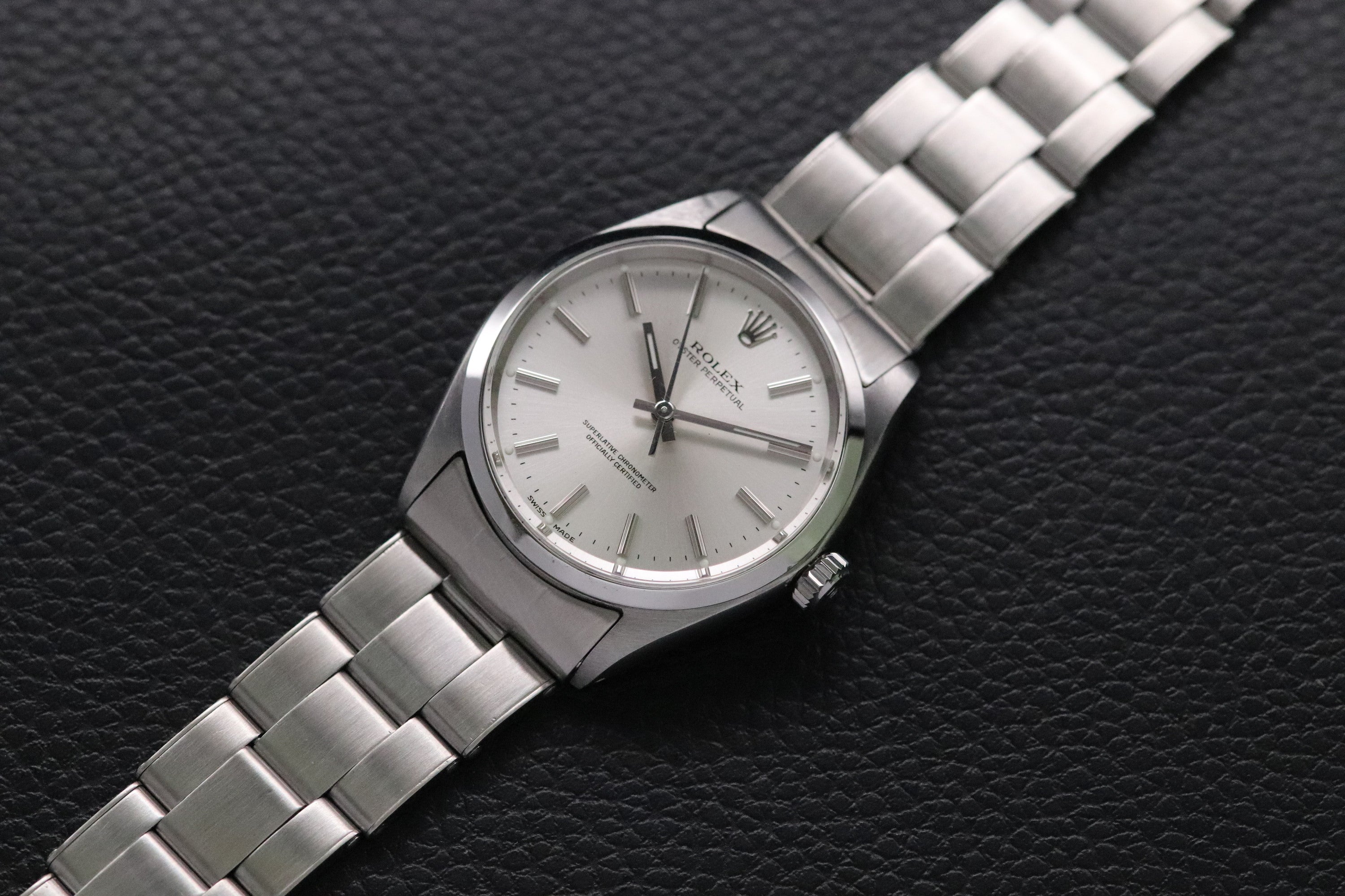 Rolex Oyster Perpetual 1002 Silver Dial 1984 Automatic