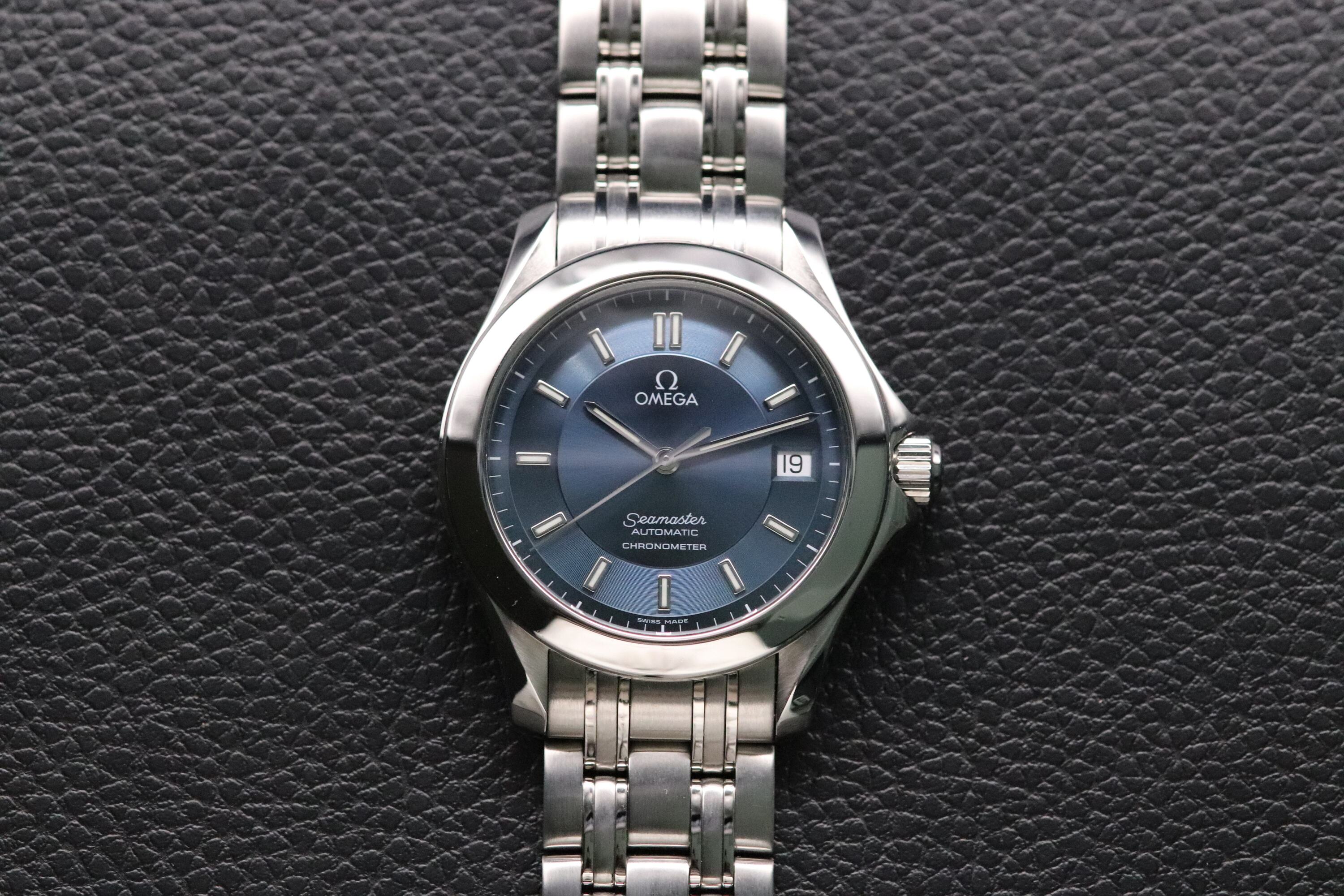 Omega Seamaster 2501.82 Blue Dial Fullset 2002 Box+Papers