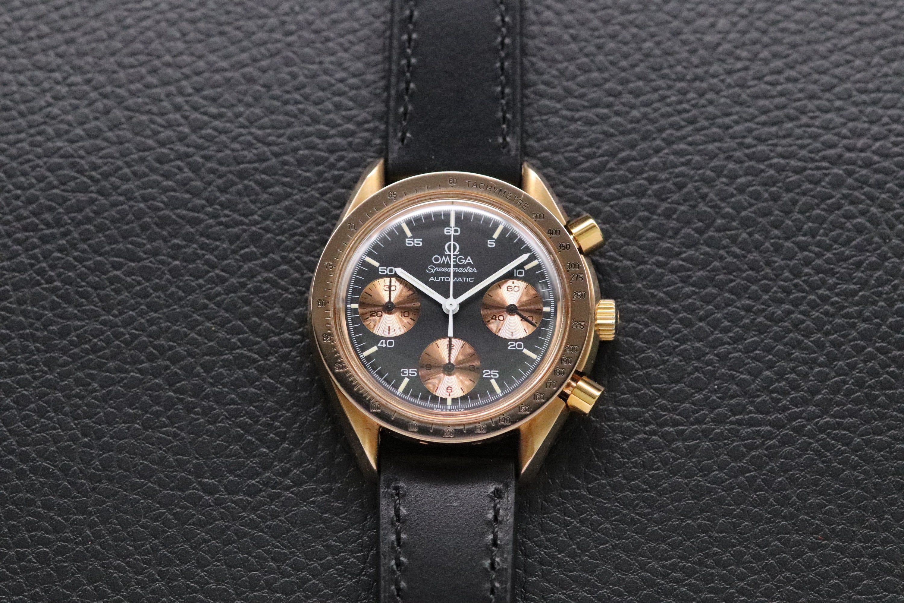 Omega Speedmaster Reduced 175.0033 Gold Fullset 1991 Box+Papers