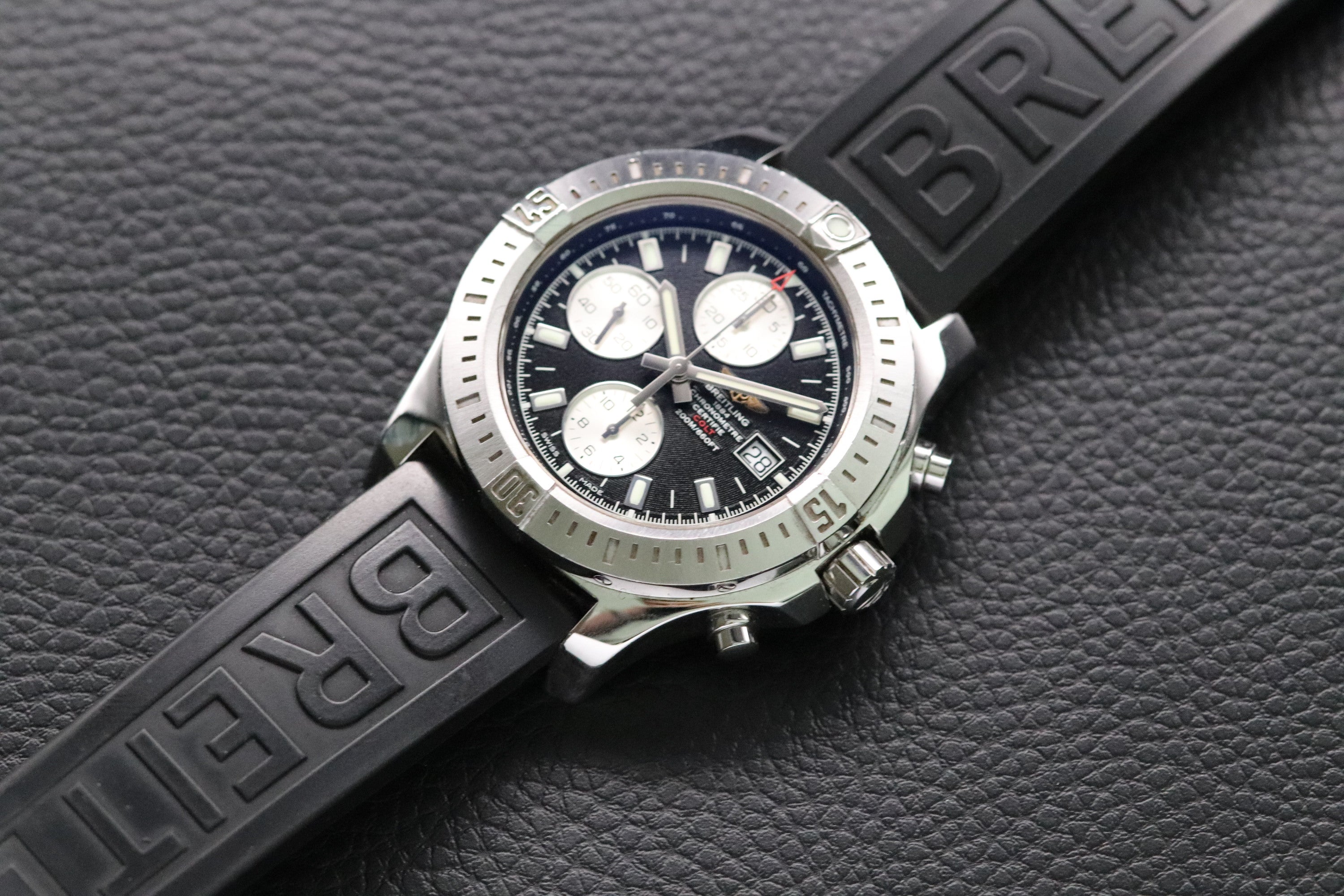 Breitling Colt Chronograph A13388 Black Fullset 2015 Box+Papers