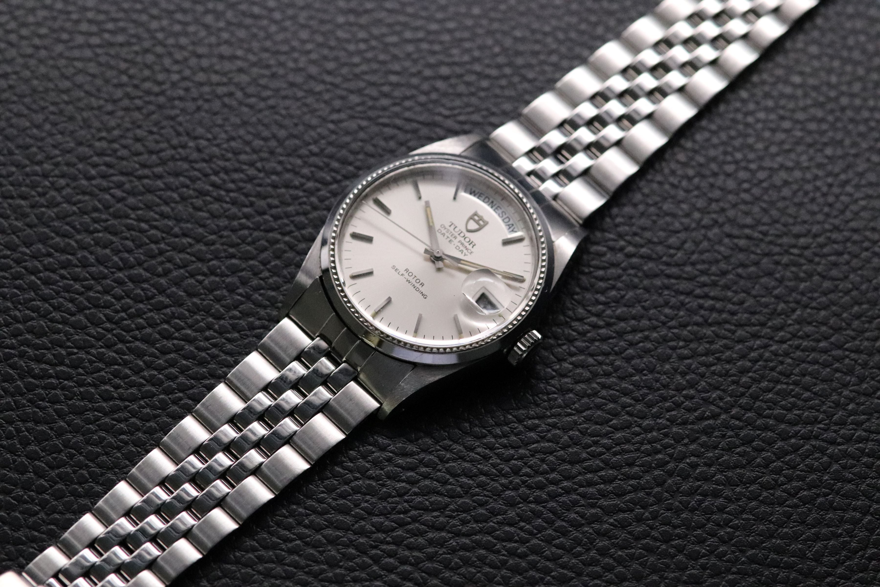 Tudor Prince Date-Day 94710 Silver Fullset 1985 Box+Paper