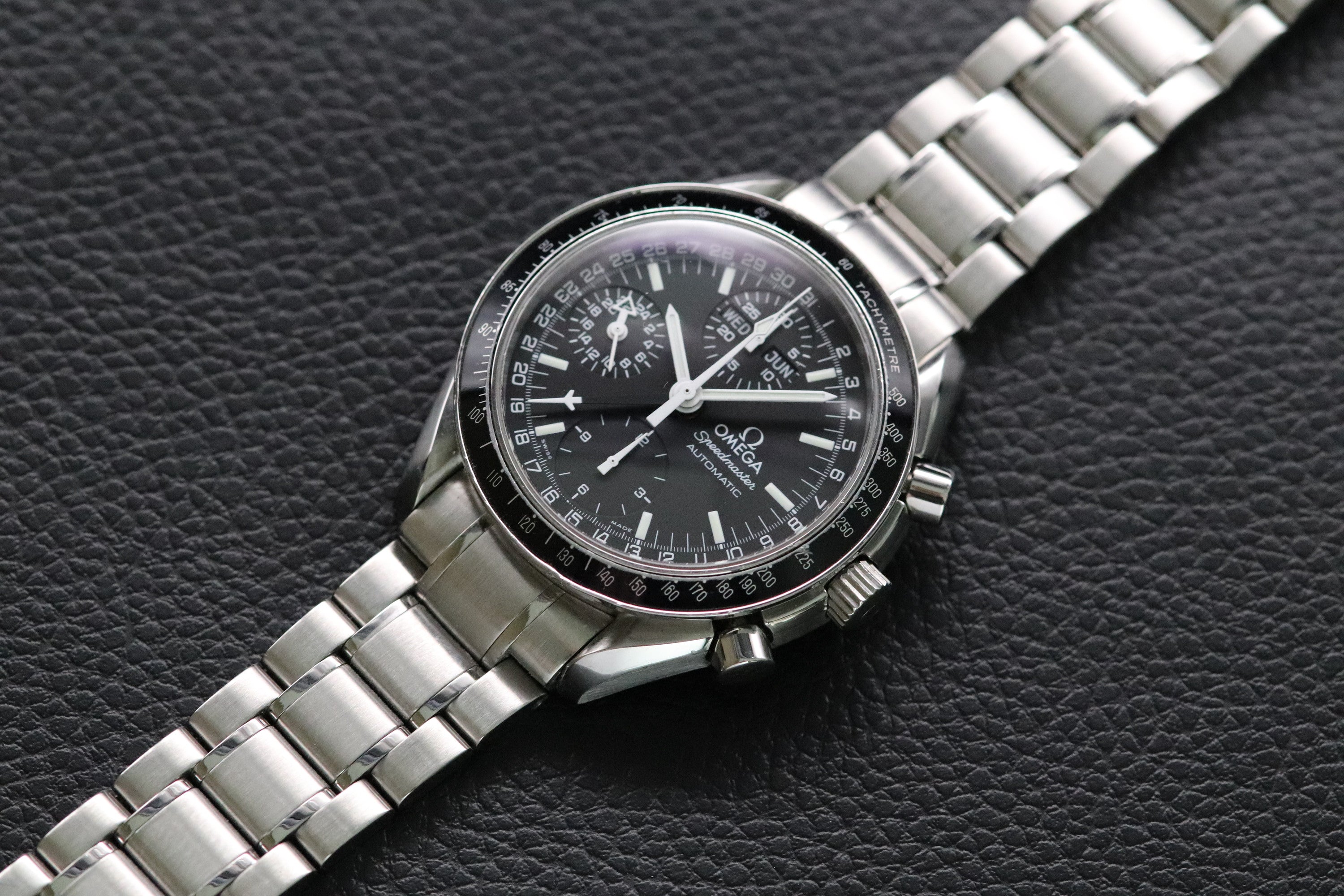 Omega Speedmaster Day Date 3520.50 Black Dial 1998 Papers