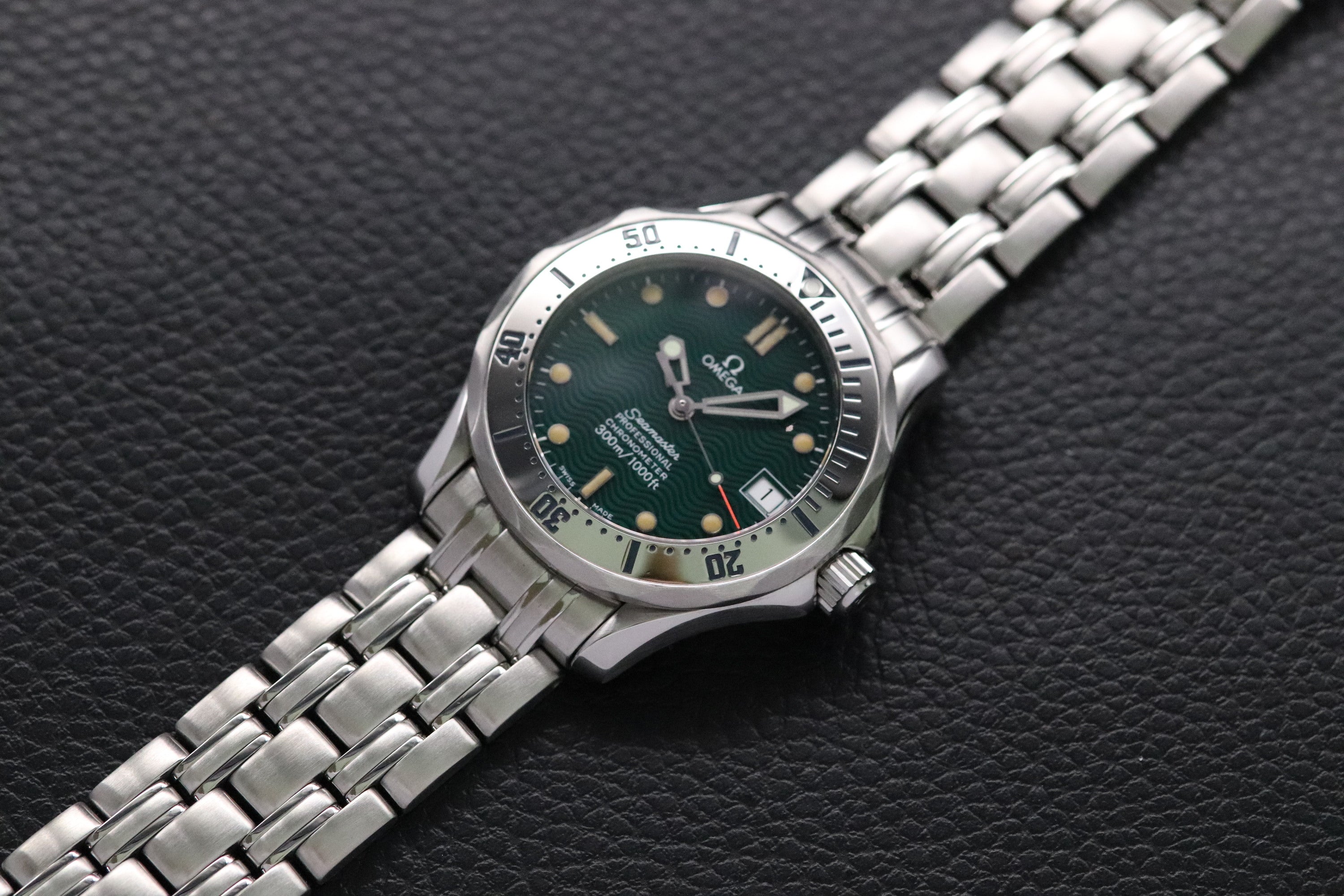 Omega Seamaster 300 2553.41 Jacques Mayol Green Fullset 1996 Box+Papers