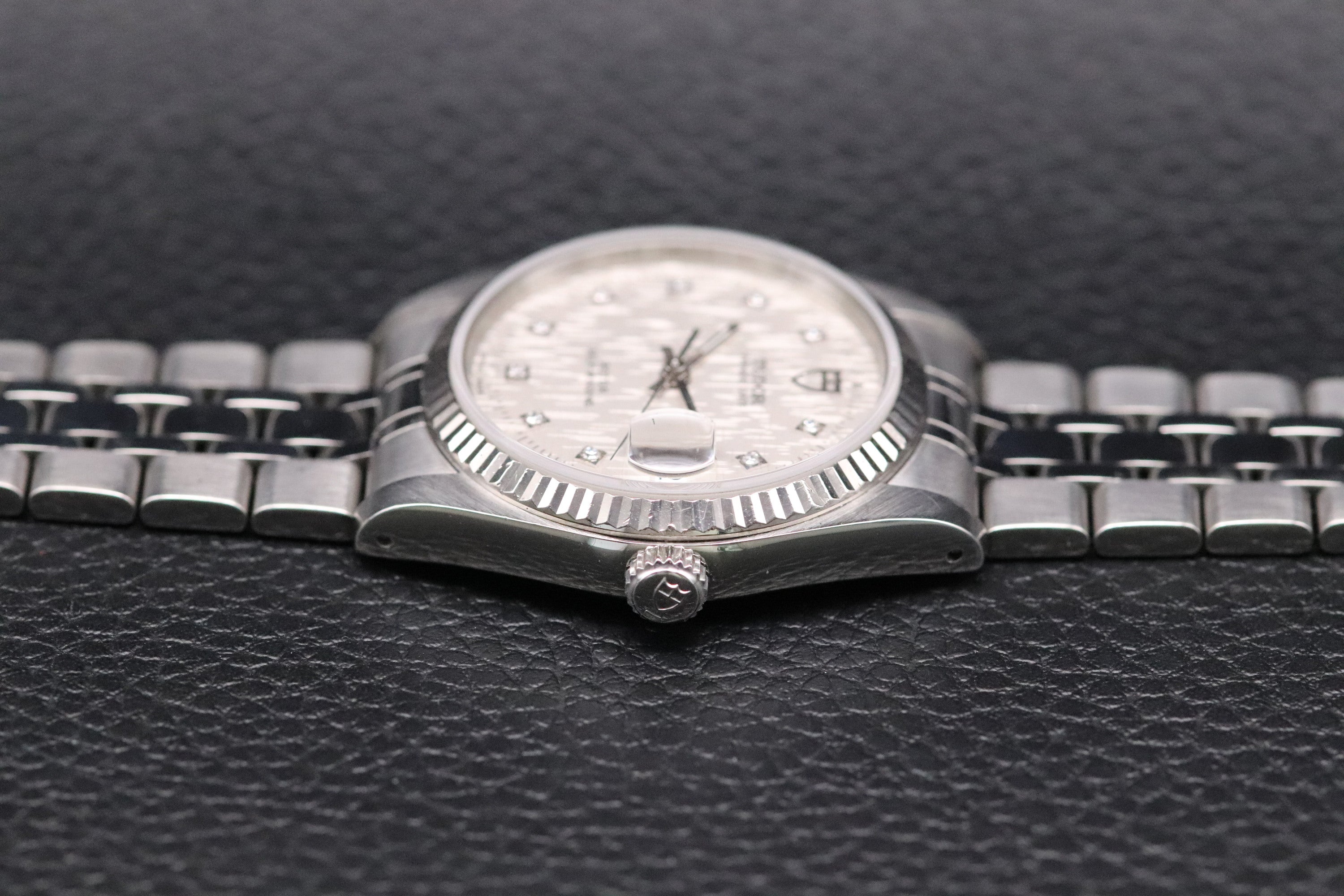 Tudor Prince Date 74034 Linen Diamond Dial 2011