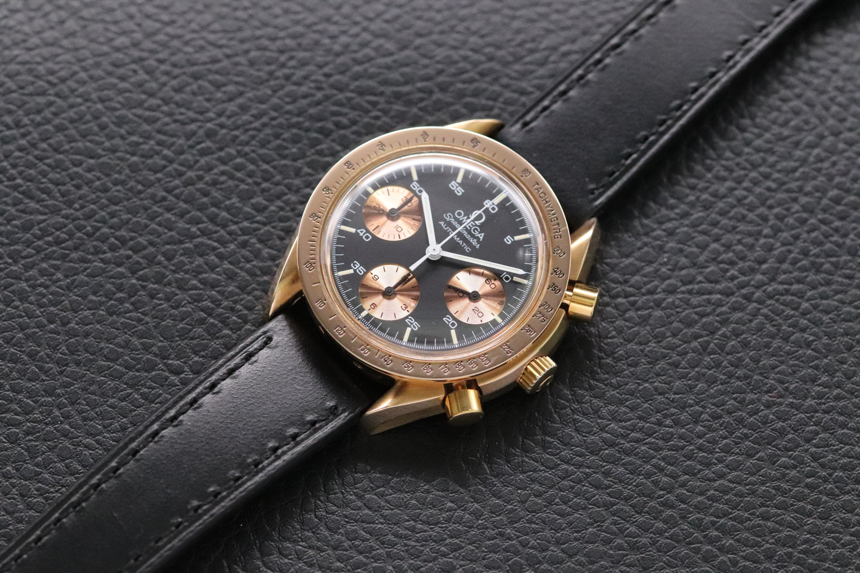 Omega Speedmaster Reduced 175.0033 Gold Fullset 1991 Box+Papers