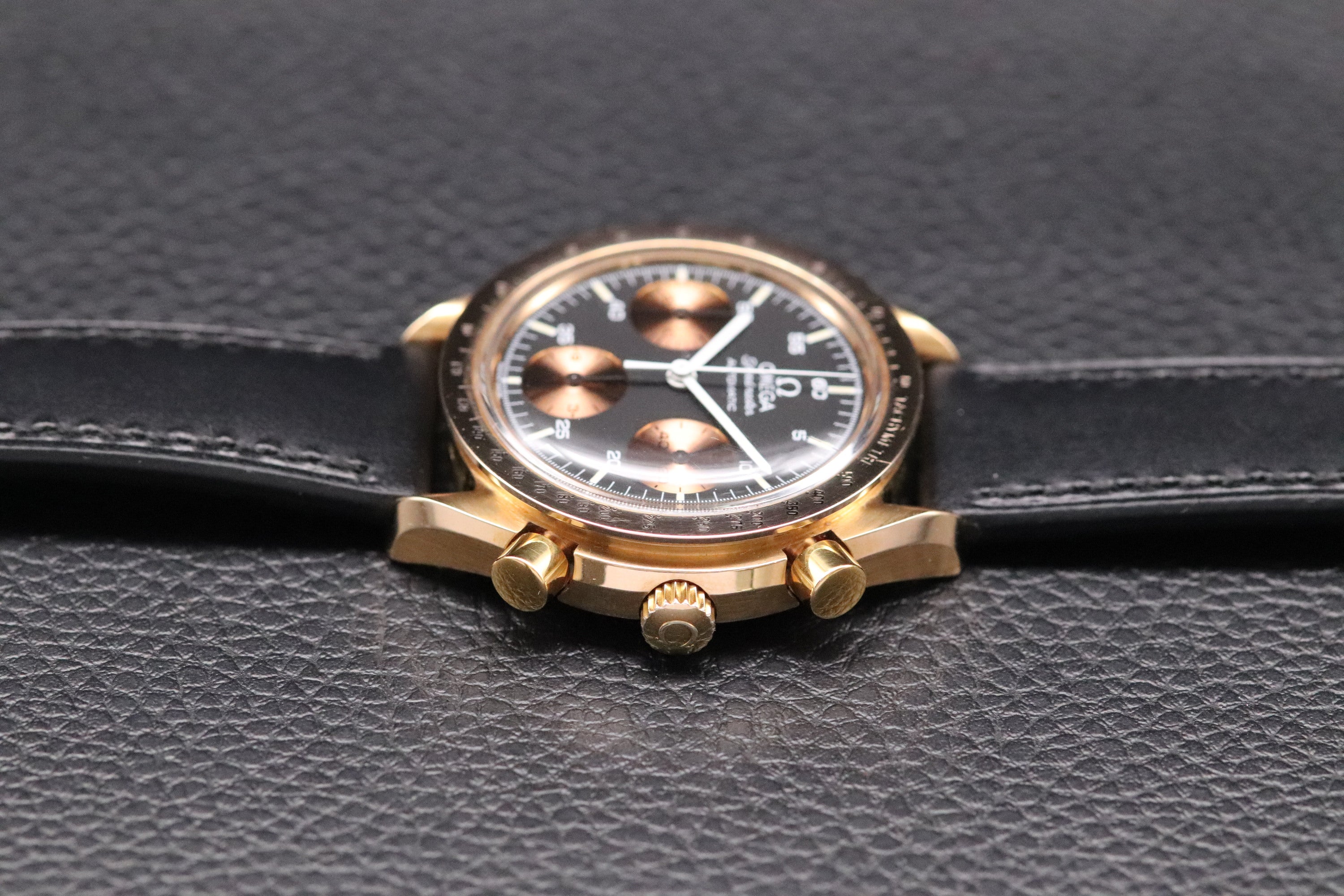 Omega Speedmaster Reduced 175.0033 Gold Fullset 1991 Box+Papers