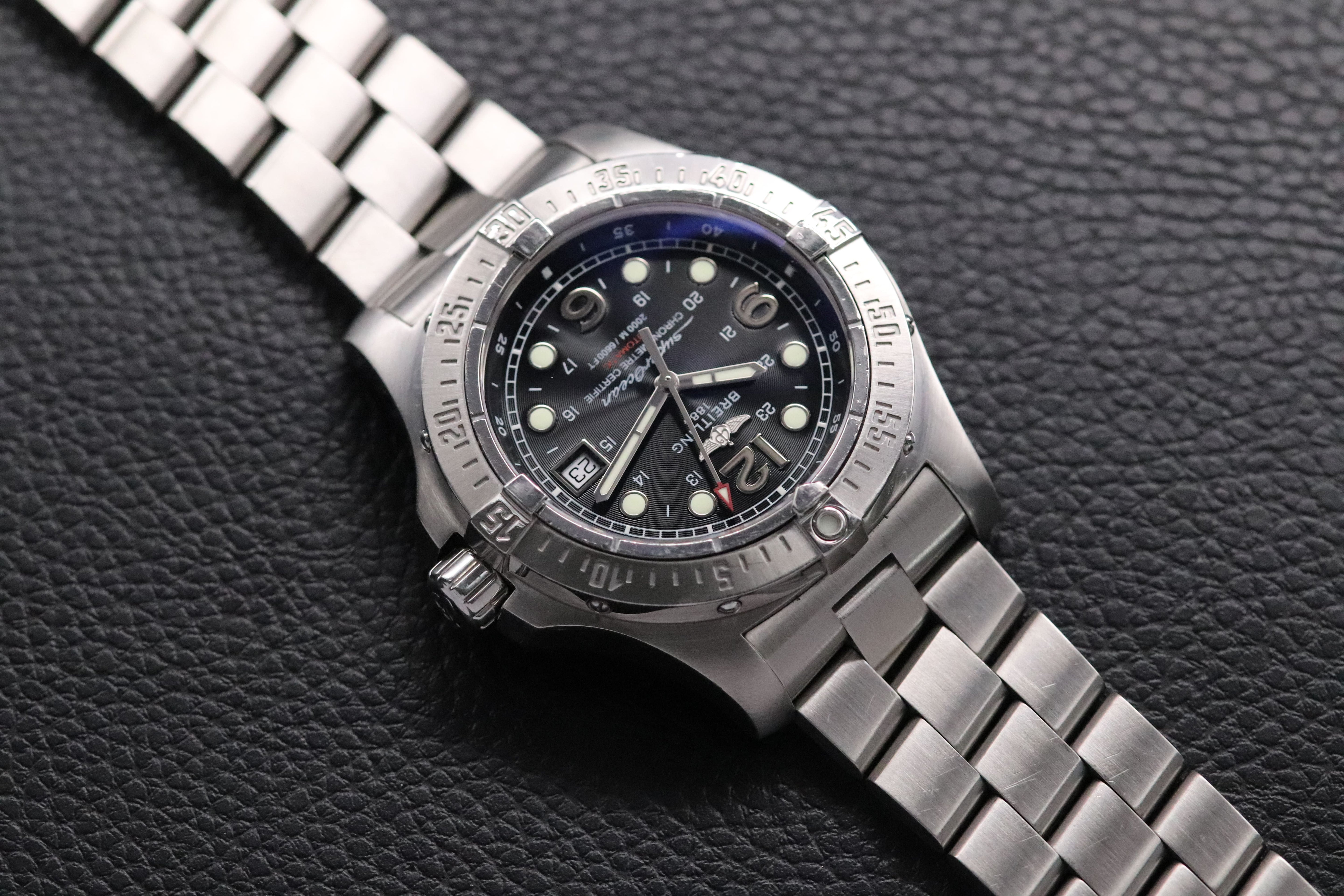 Breitling Superocean Steelfish A17390 Black Dial 2008