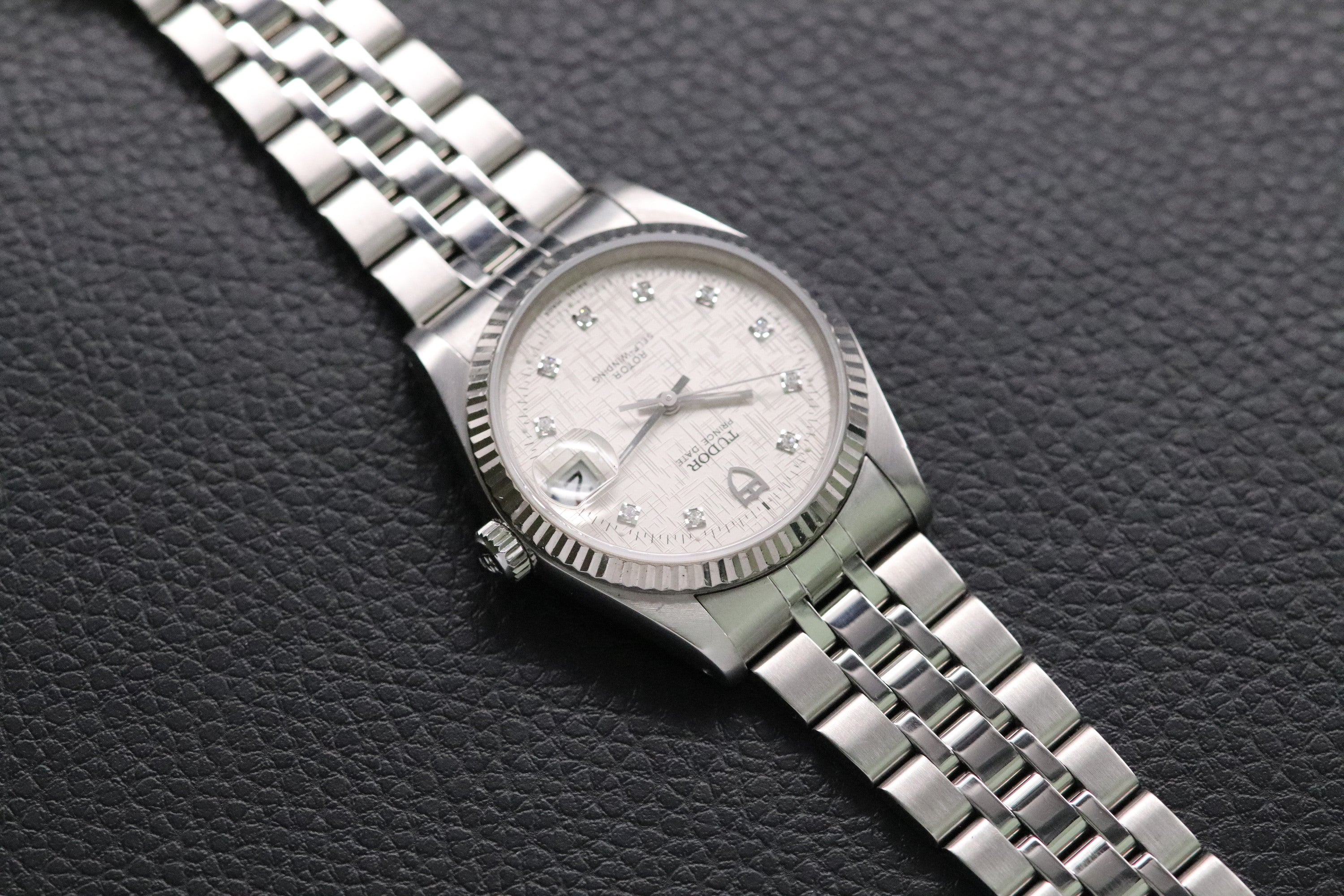 Tudor Prince Date 74034 Linen Diamond Dial 2011