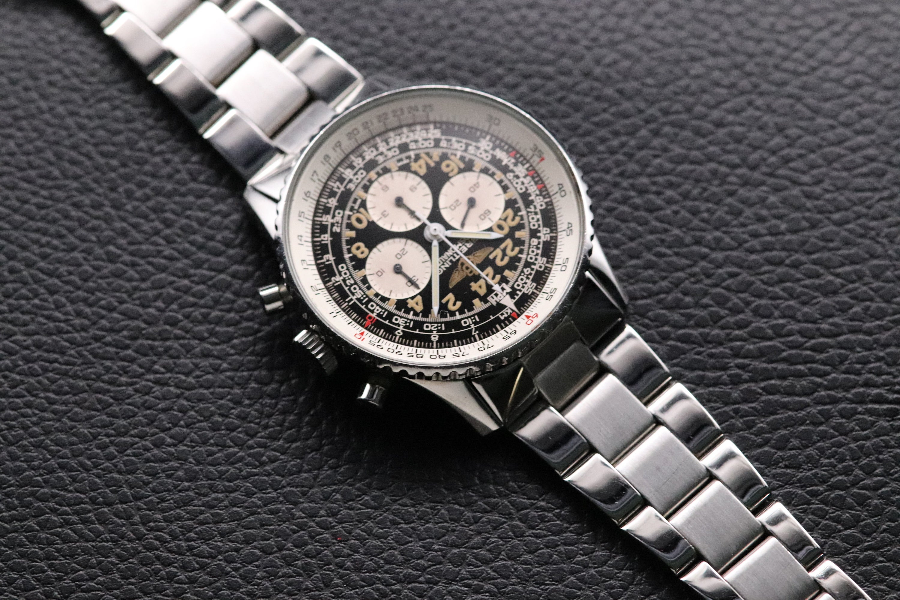 Breitling Navitimer A12019 Cosmonaute 1990 Rare Steel Bracelet