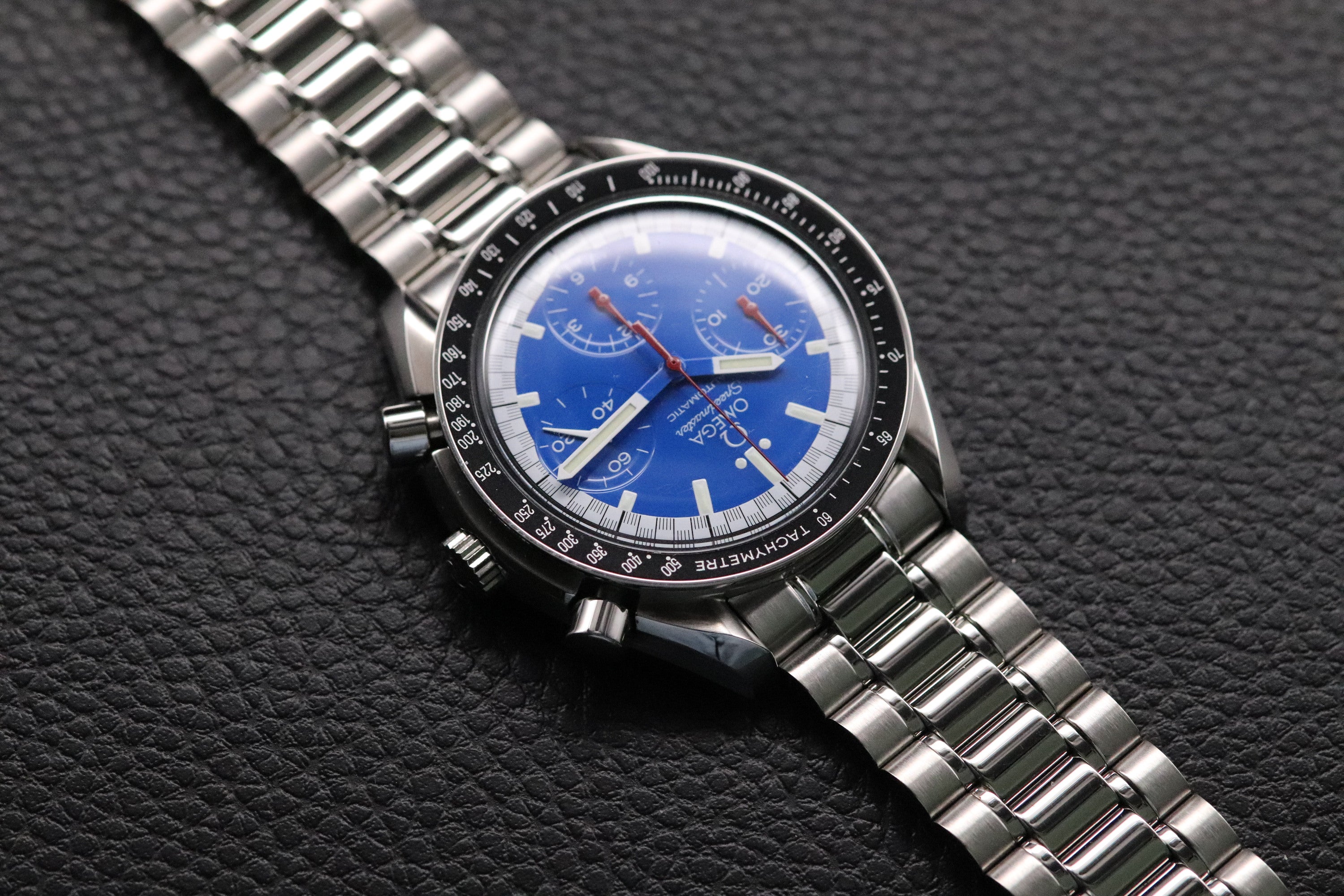 Omega Speedmaster Reduced 3510.81 Schumacher Fullset Blue Dial Box+Papers